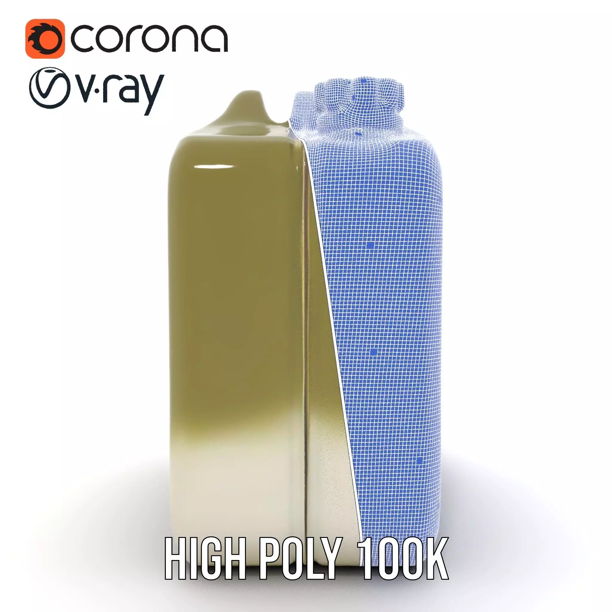 Olive Jerry Can model pack Low-poly 3D model_34