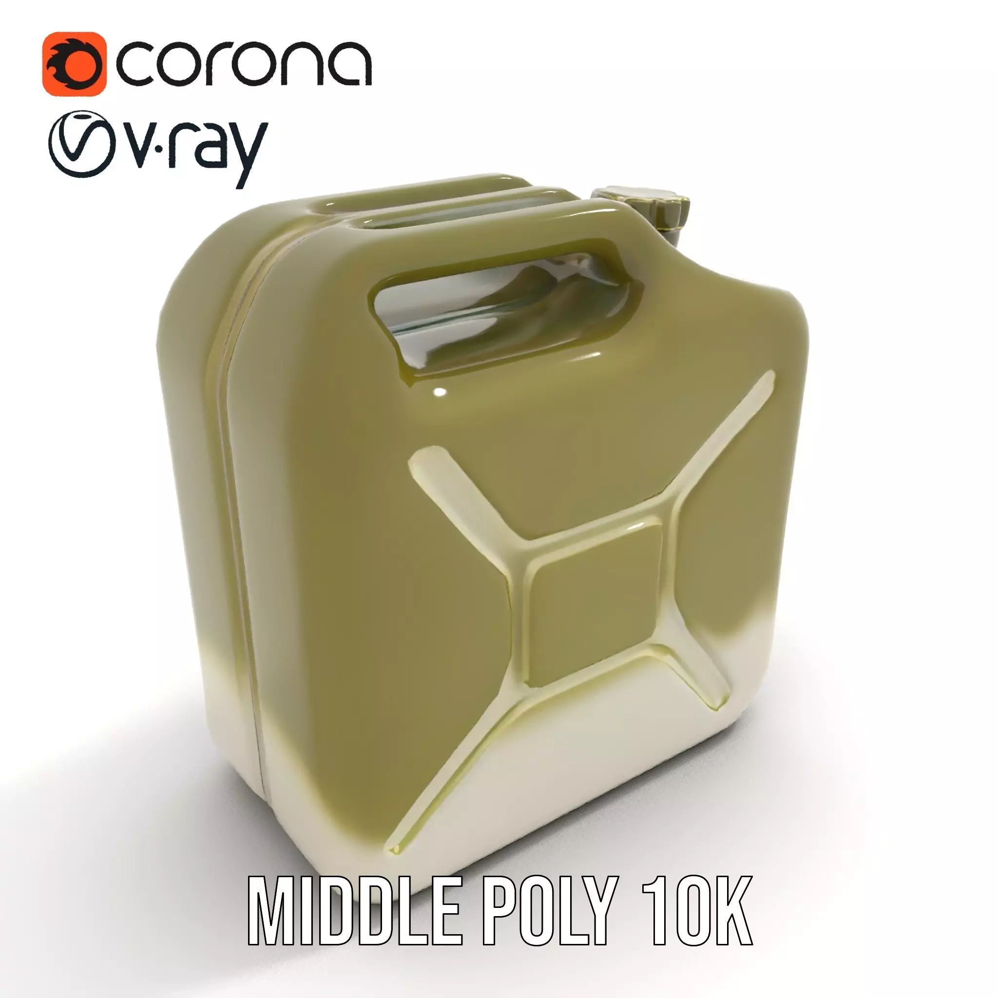 Olive Jerry Can model pack Low-poly 3D model_5
