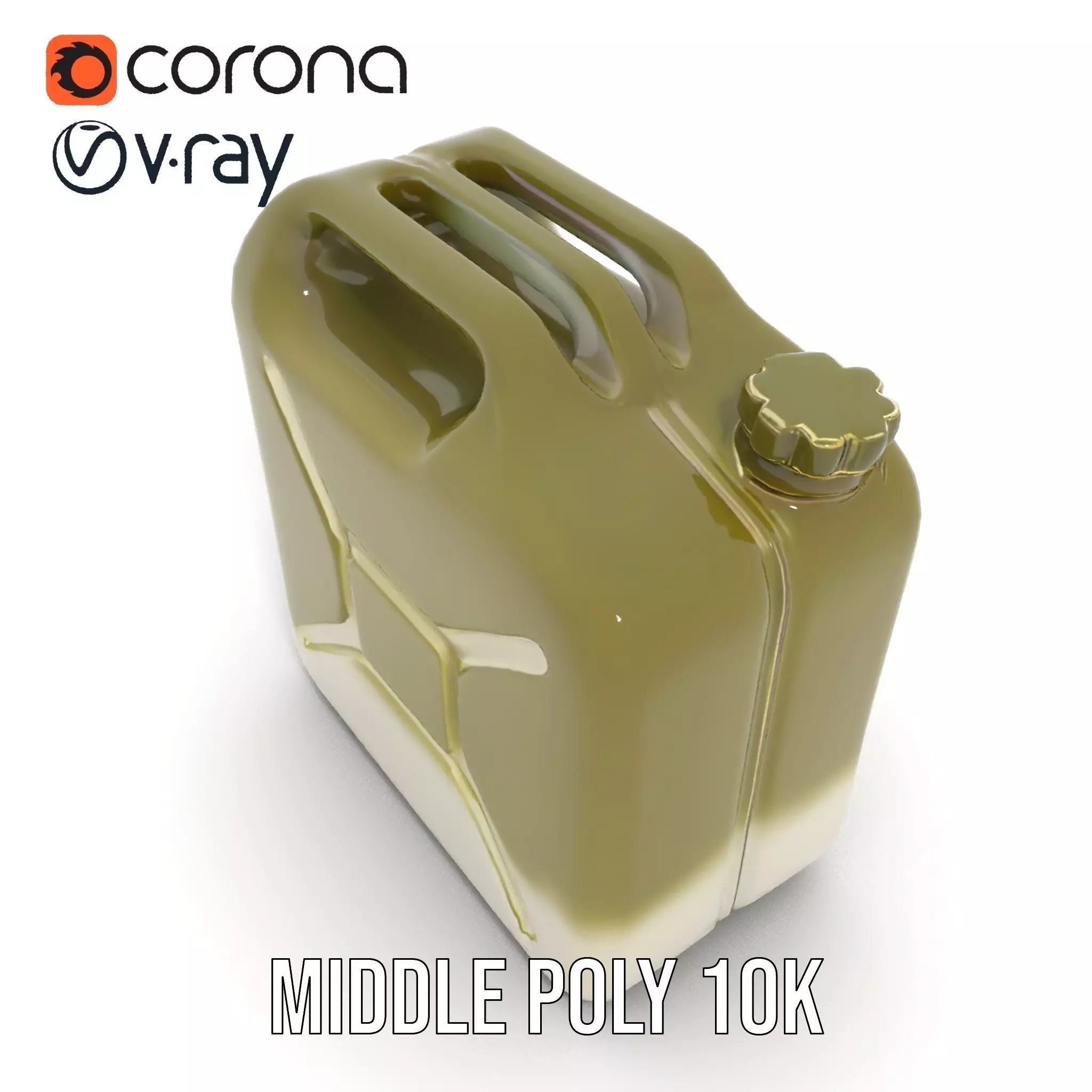 Olive Jerry Can model pack Low-poly 3D model_10