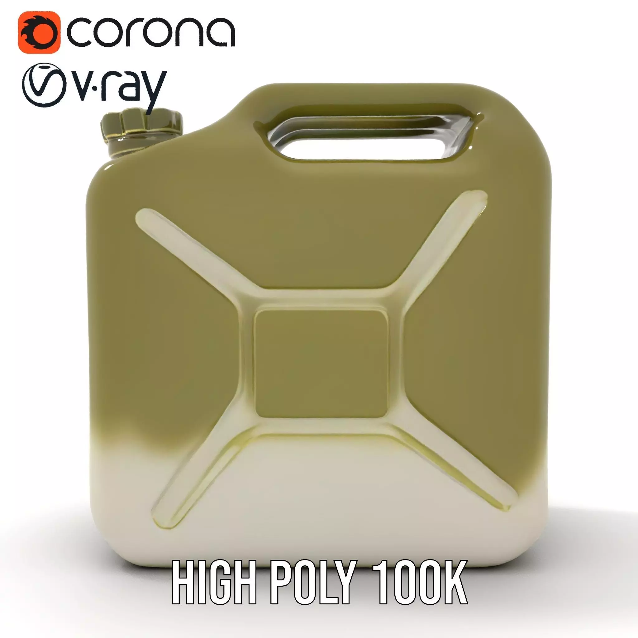 Olive Jerry Can model pack Low-poly 3D model_32