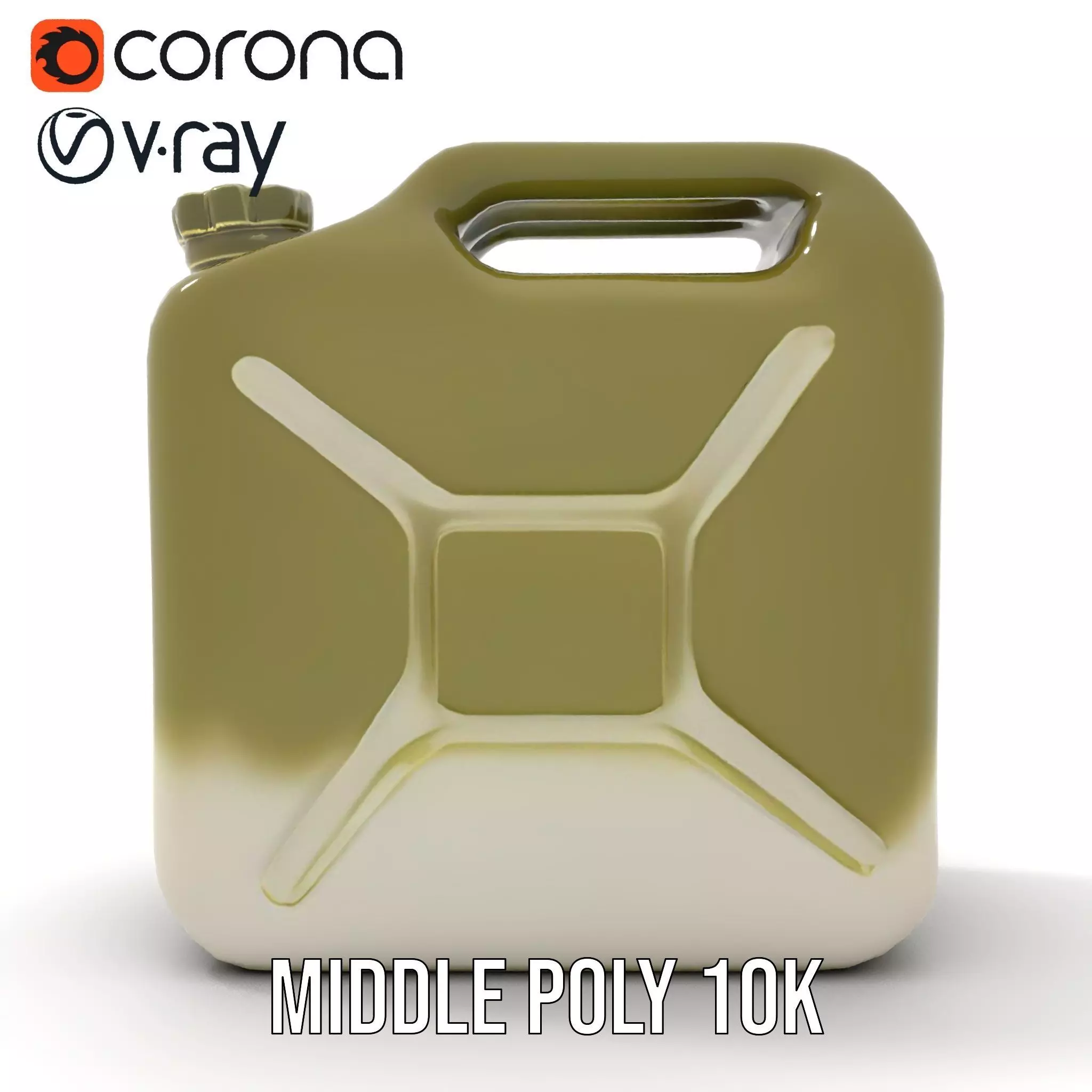 Olive Jerry Can model pack Low-poly 3D model_24