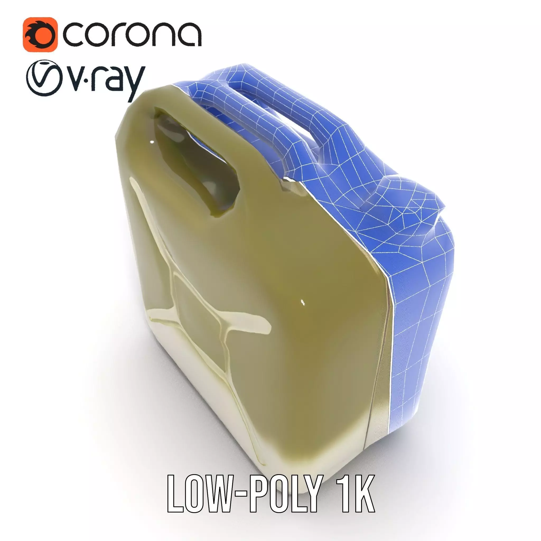 Olive Jerry Can model pack Low-poly 3D model_19