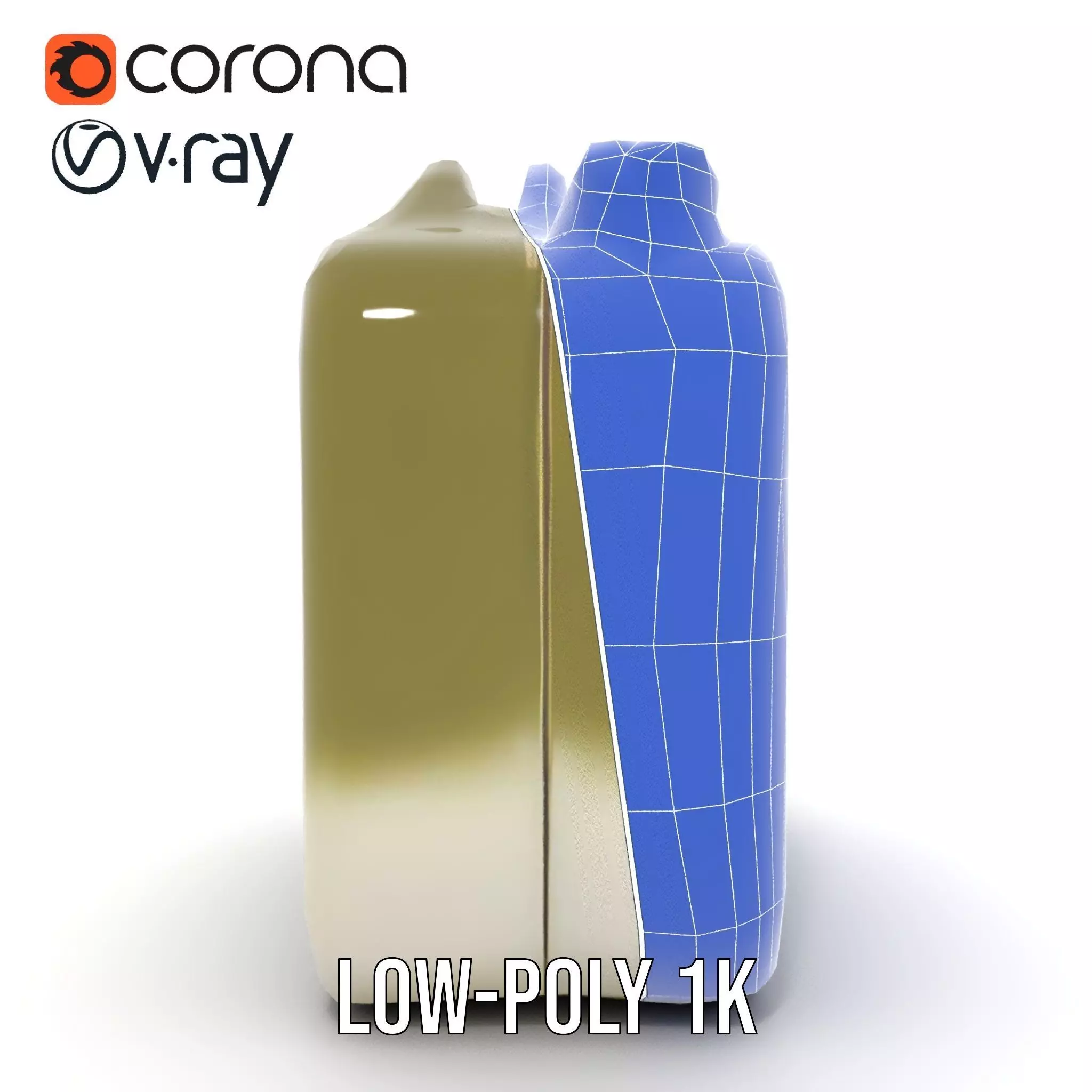 Olive Jerry Can model pack Low-poly 3D model_28