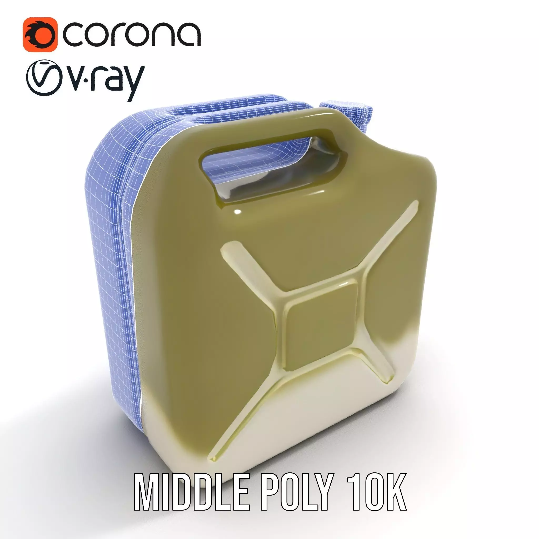 Olive Jerry Can model pack Low-poly 3D model_12