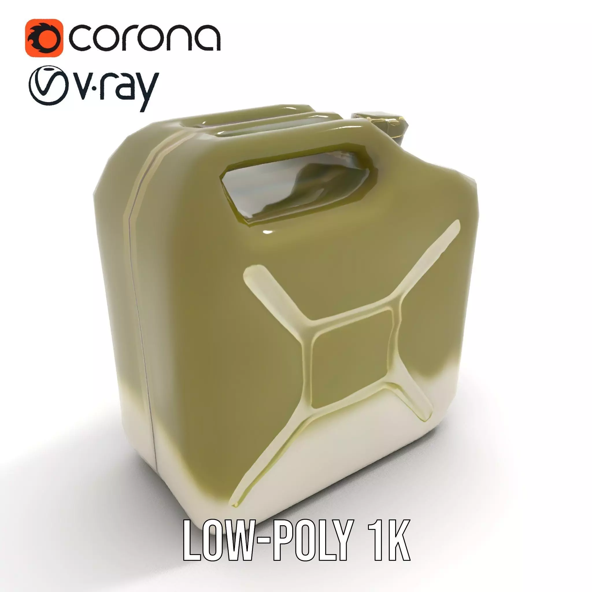 Olive Jerry Can model pack Low-poly 3D model_16