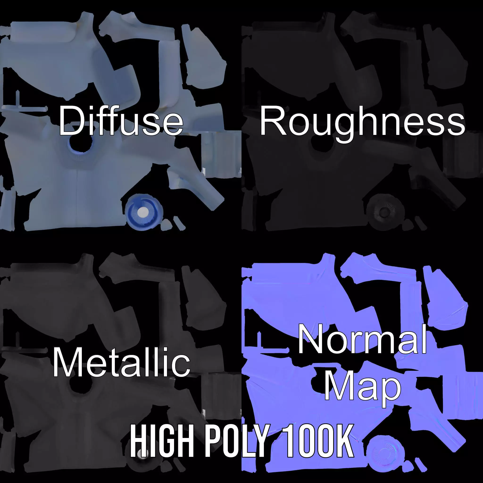 Sleek Navy Container model pack Low-poly 3D model_3