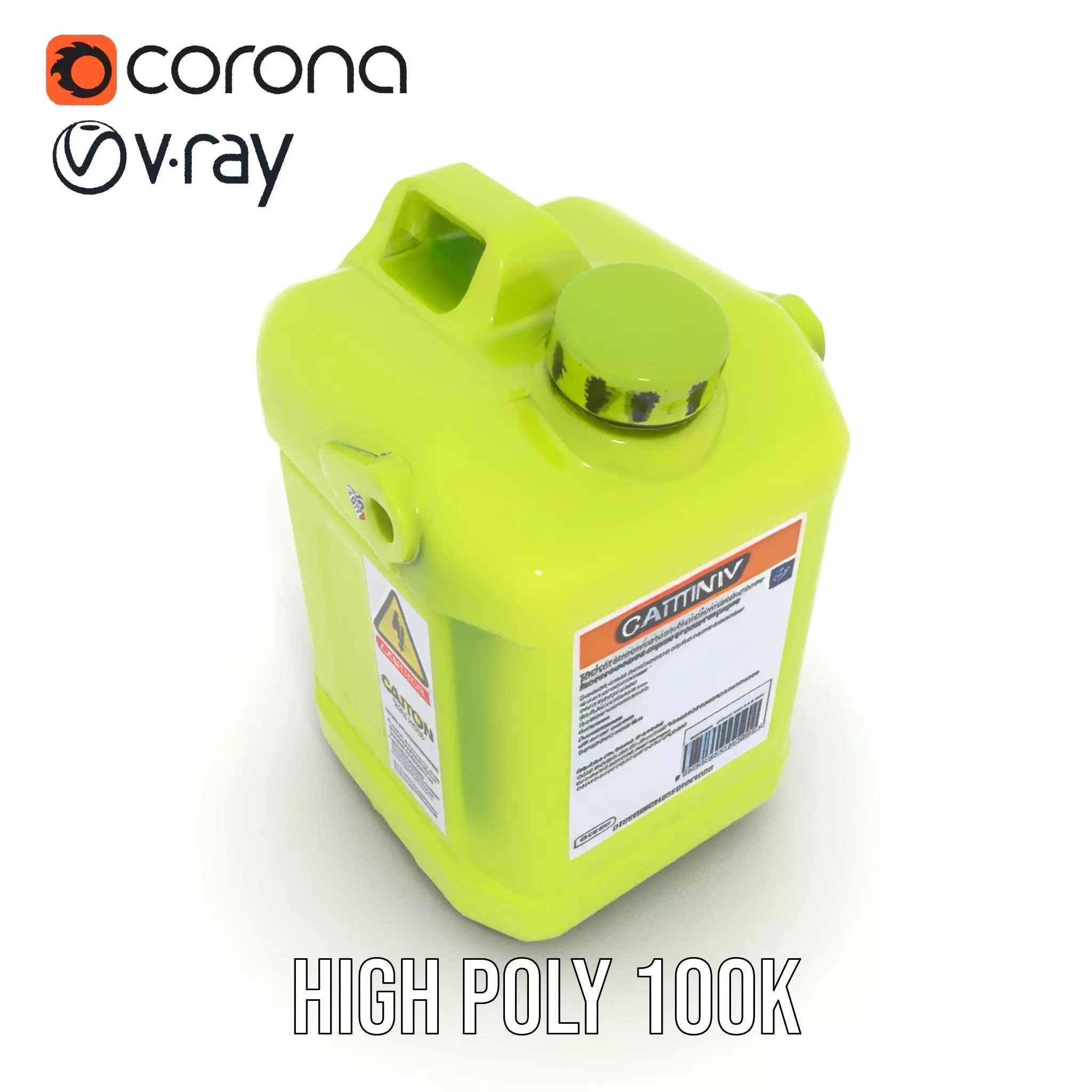 Vibrant Green Container model pack Low-poly 3D model_15