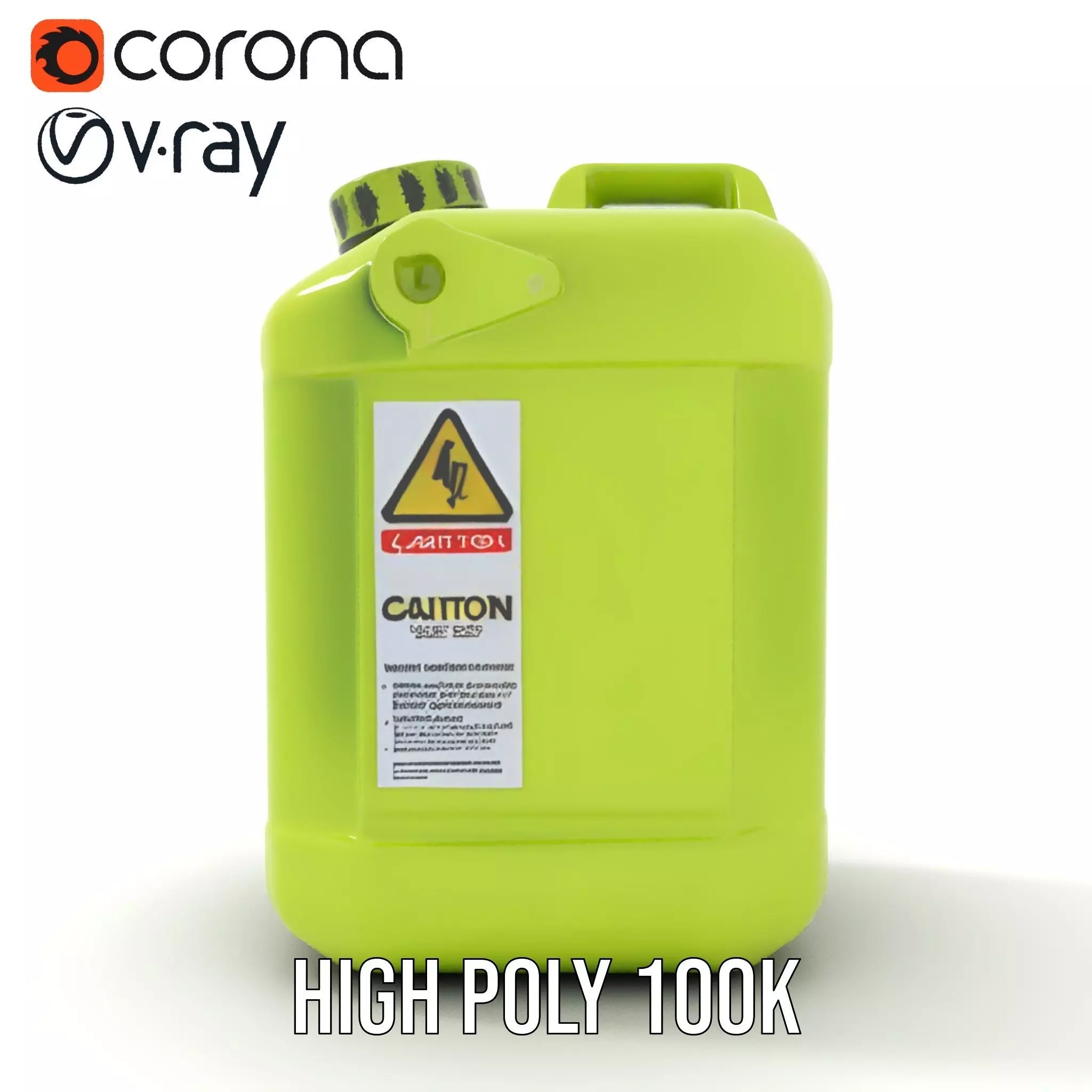 Vibrant Green Container model pack Low-poly 3D model_23