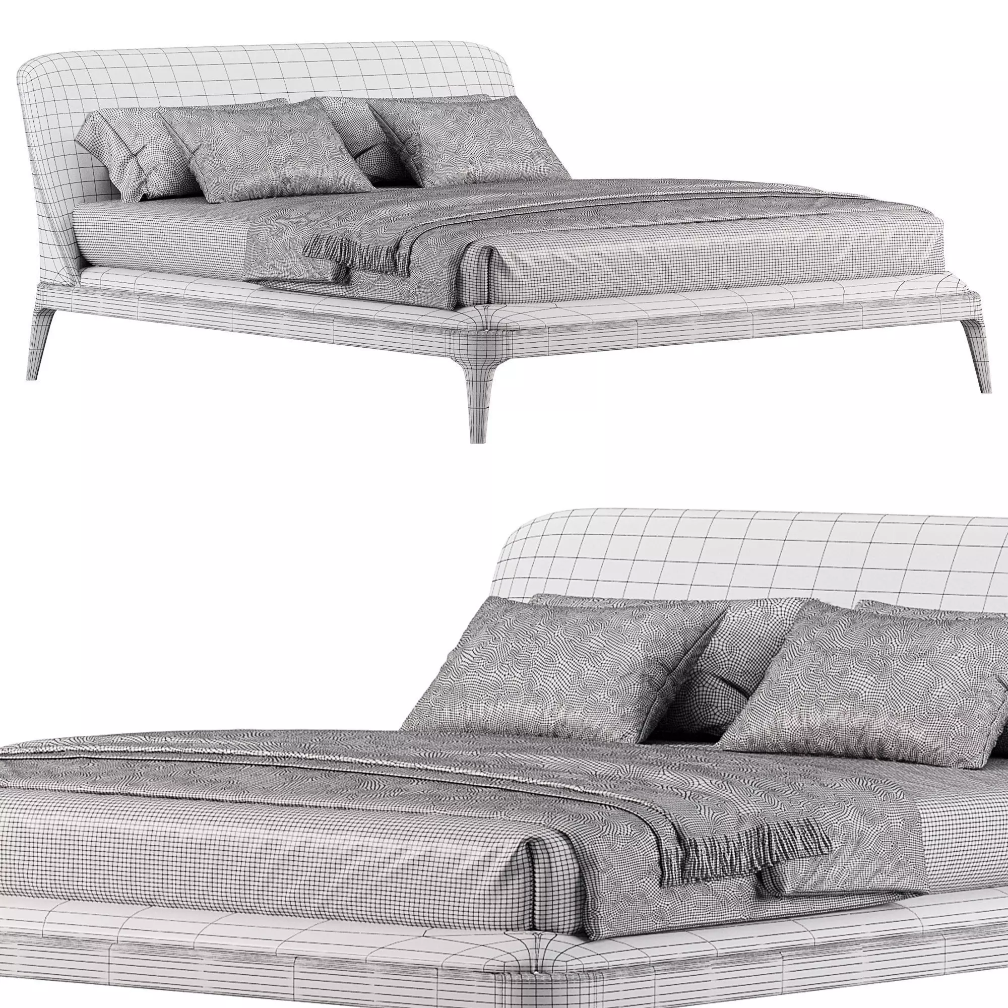 Kelly Bed by Poliform 3D model_2