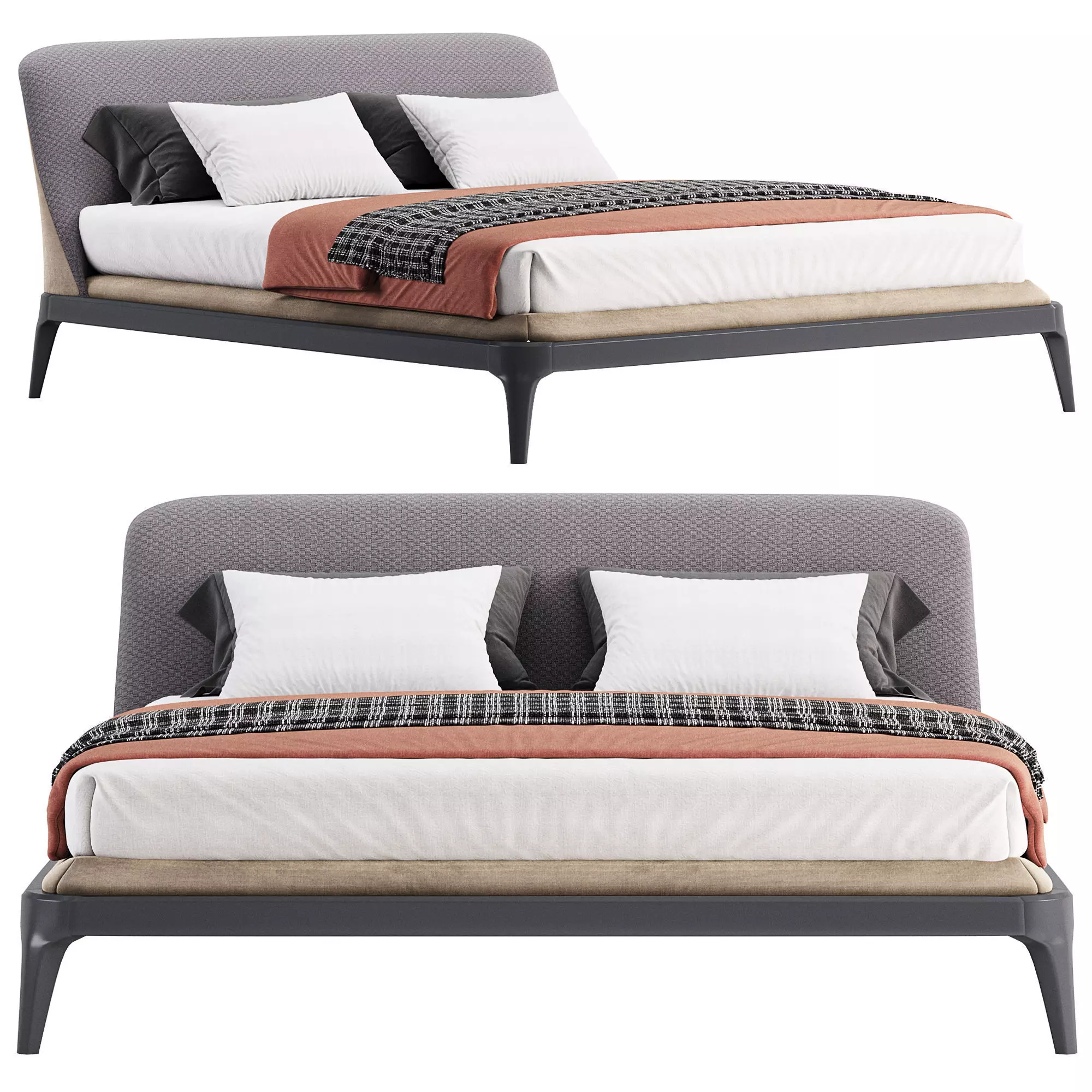 Kelly Bed by Poliform 3D model_1