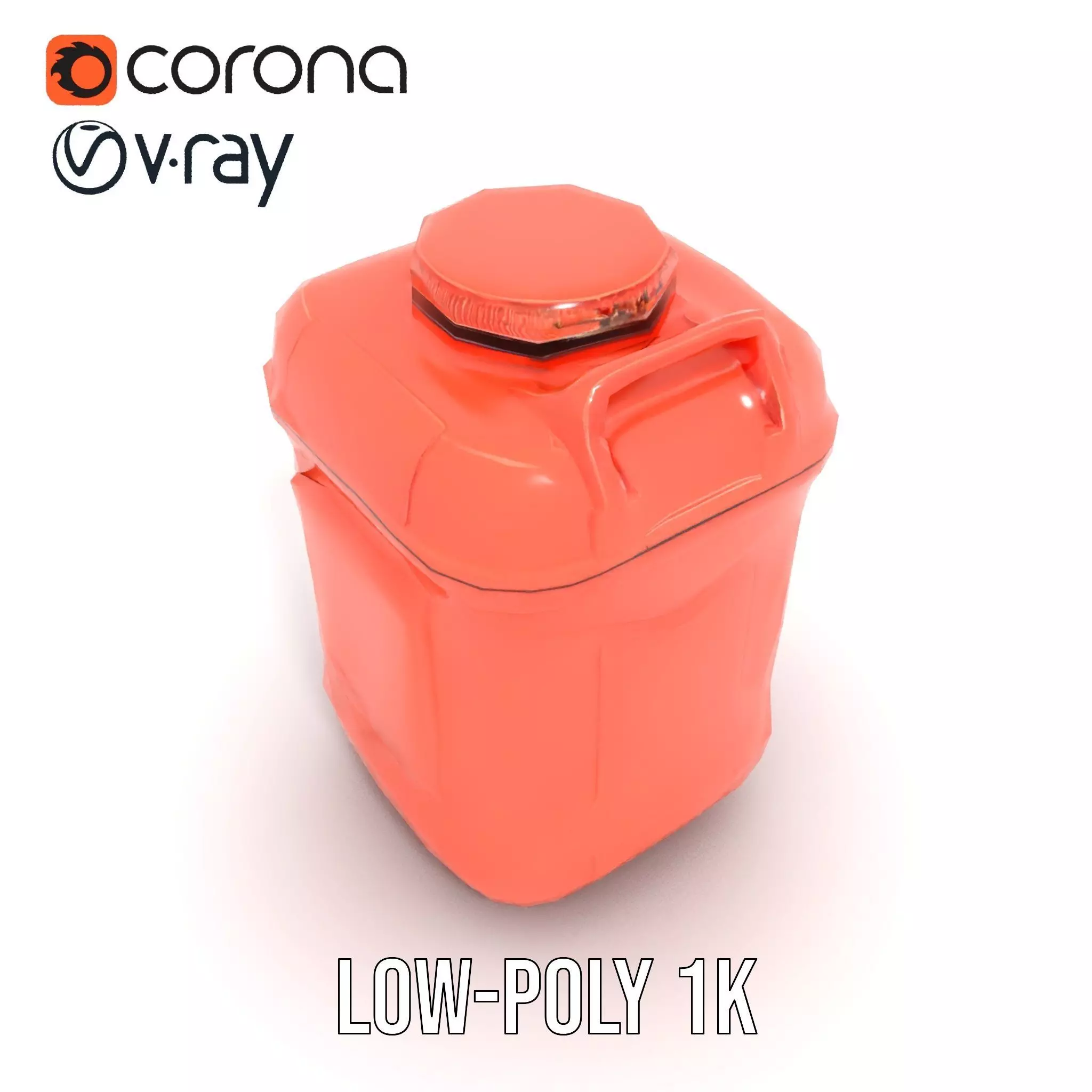 Coral Fuel Canister model pack Low-poly 3D model_12