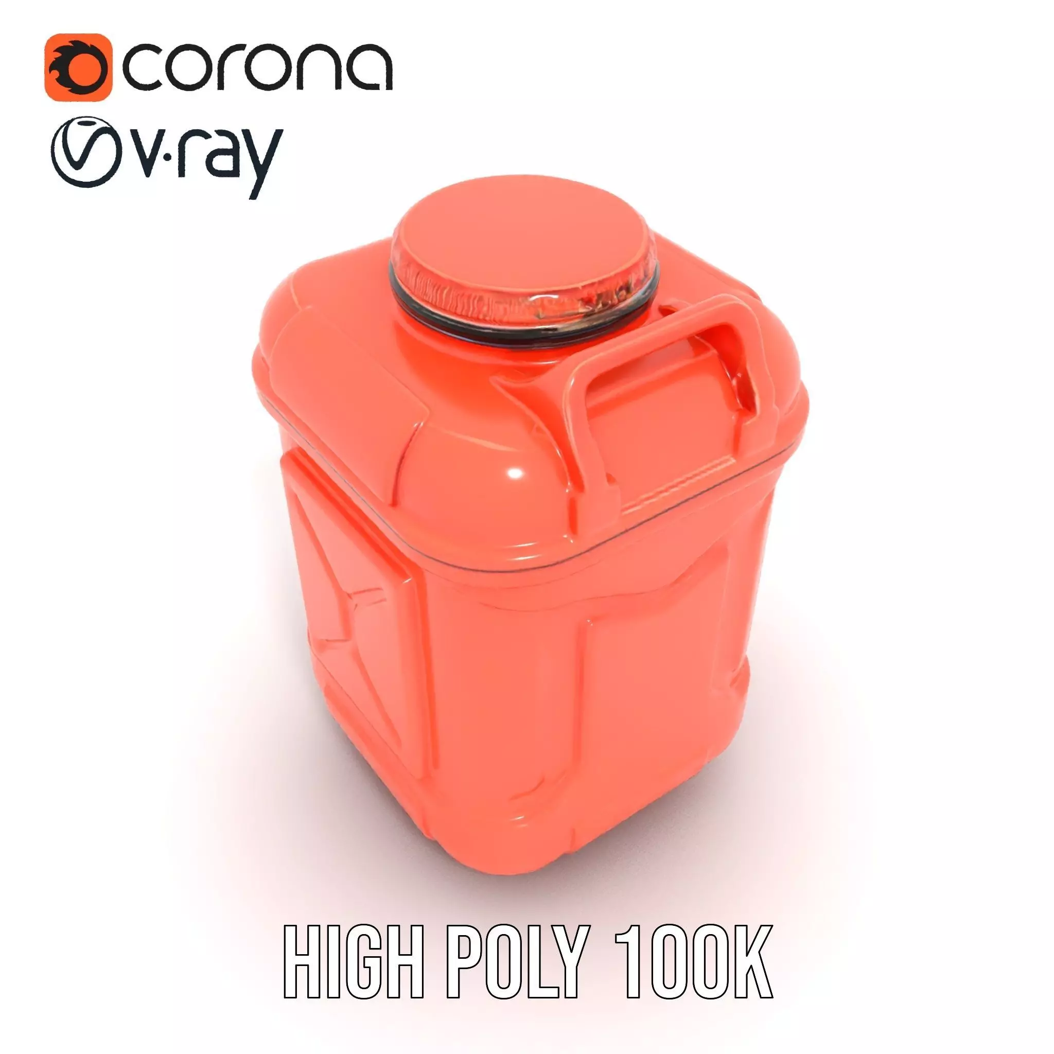 Coral Fuel Canister model pack Low-poly 3D model_20