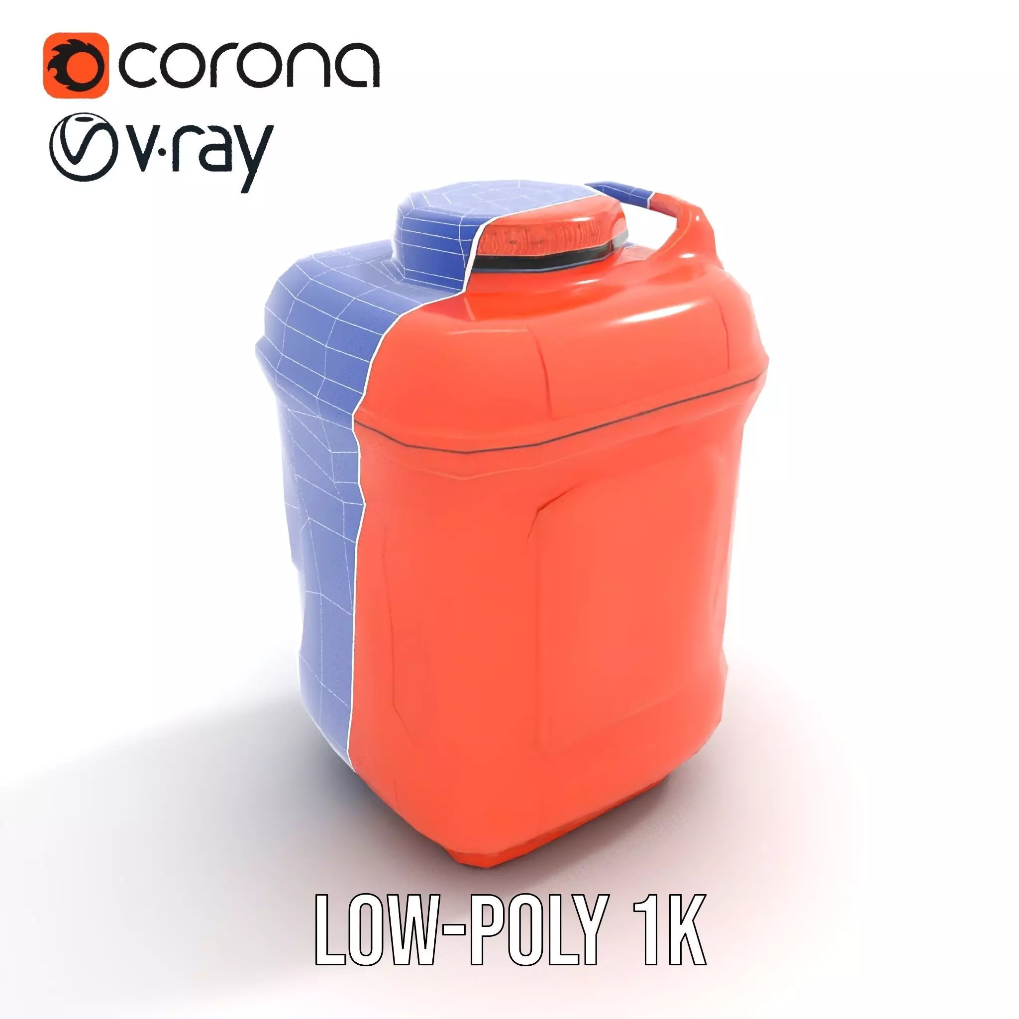 Coral Fuel Canister model pack Low-poly 3D model_28