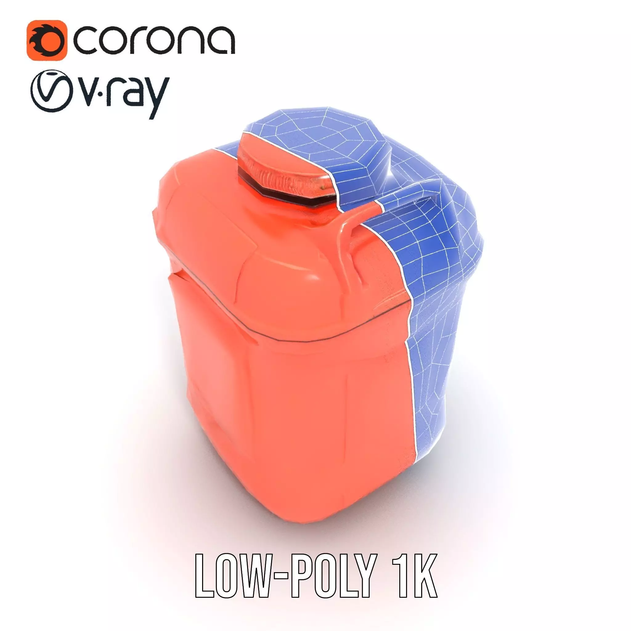 Coral Fuel Canister model pack Low-poly 3D model_30