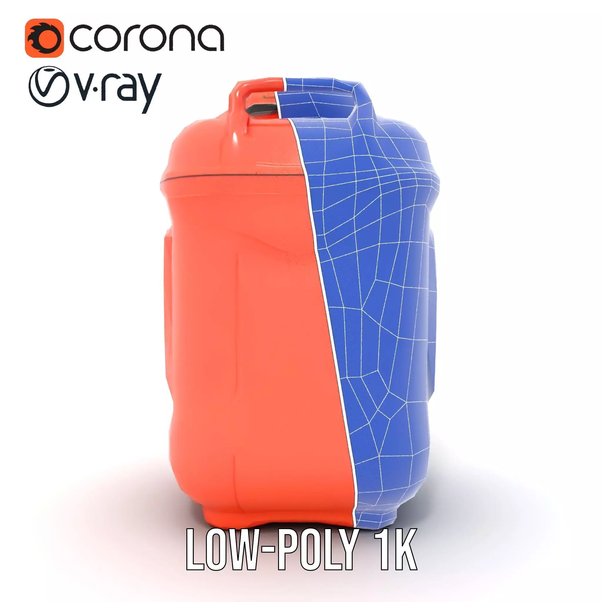 Coral Fuel Canister model pack Low-poly 3D model_25