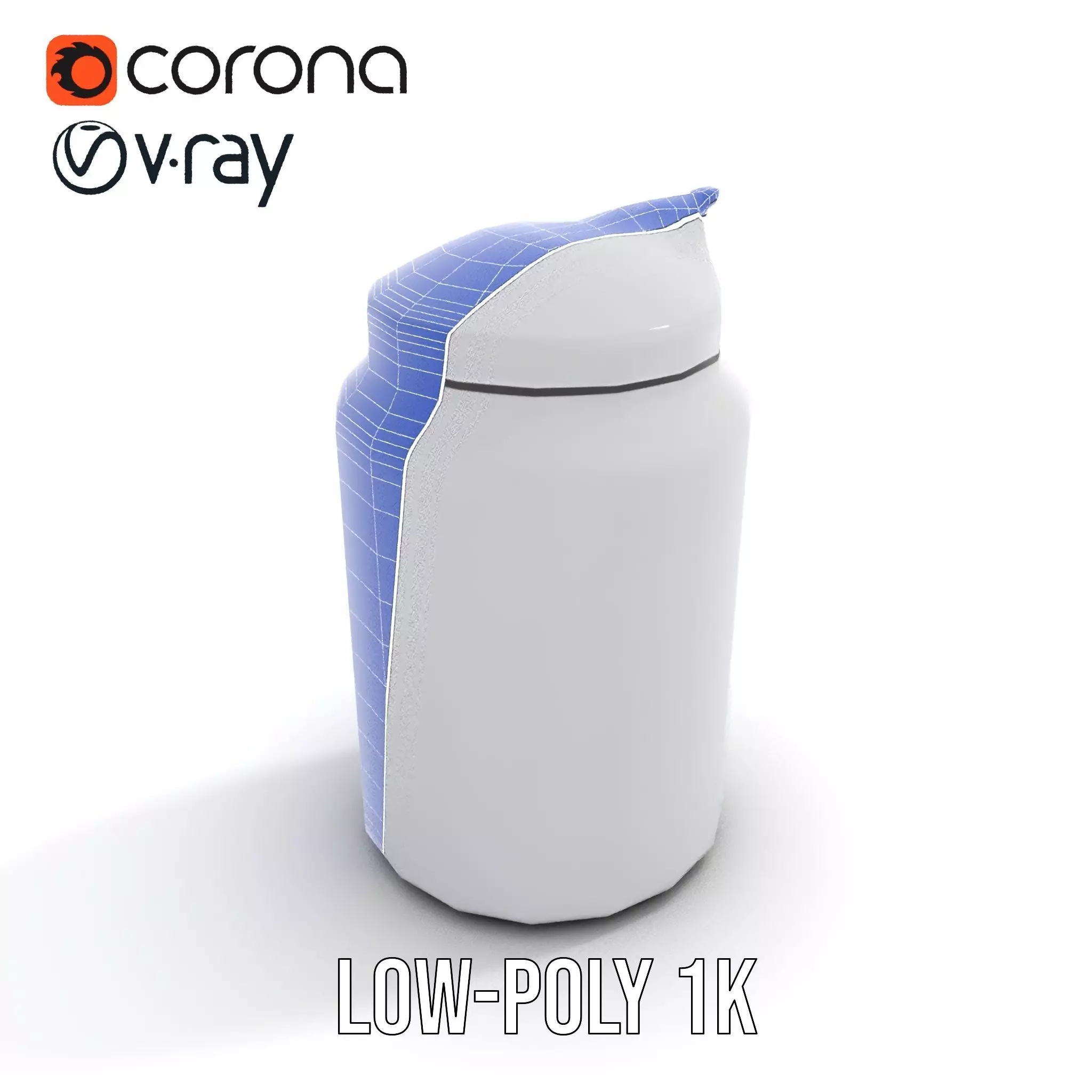 Sleek Steel Bottle model pack Low-poly 3D model_9