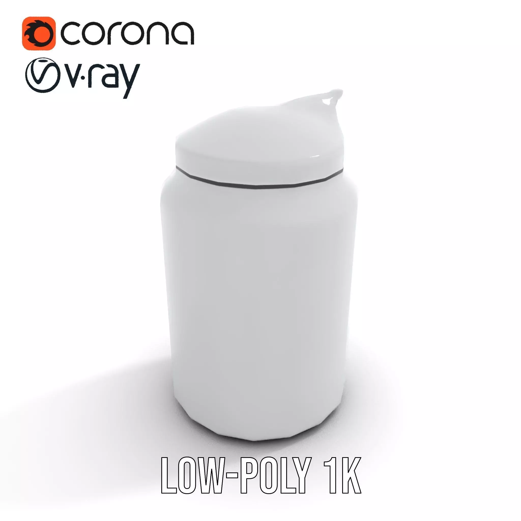 Sleek Steel Bottle model pack Low-poly 3D model_7