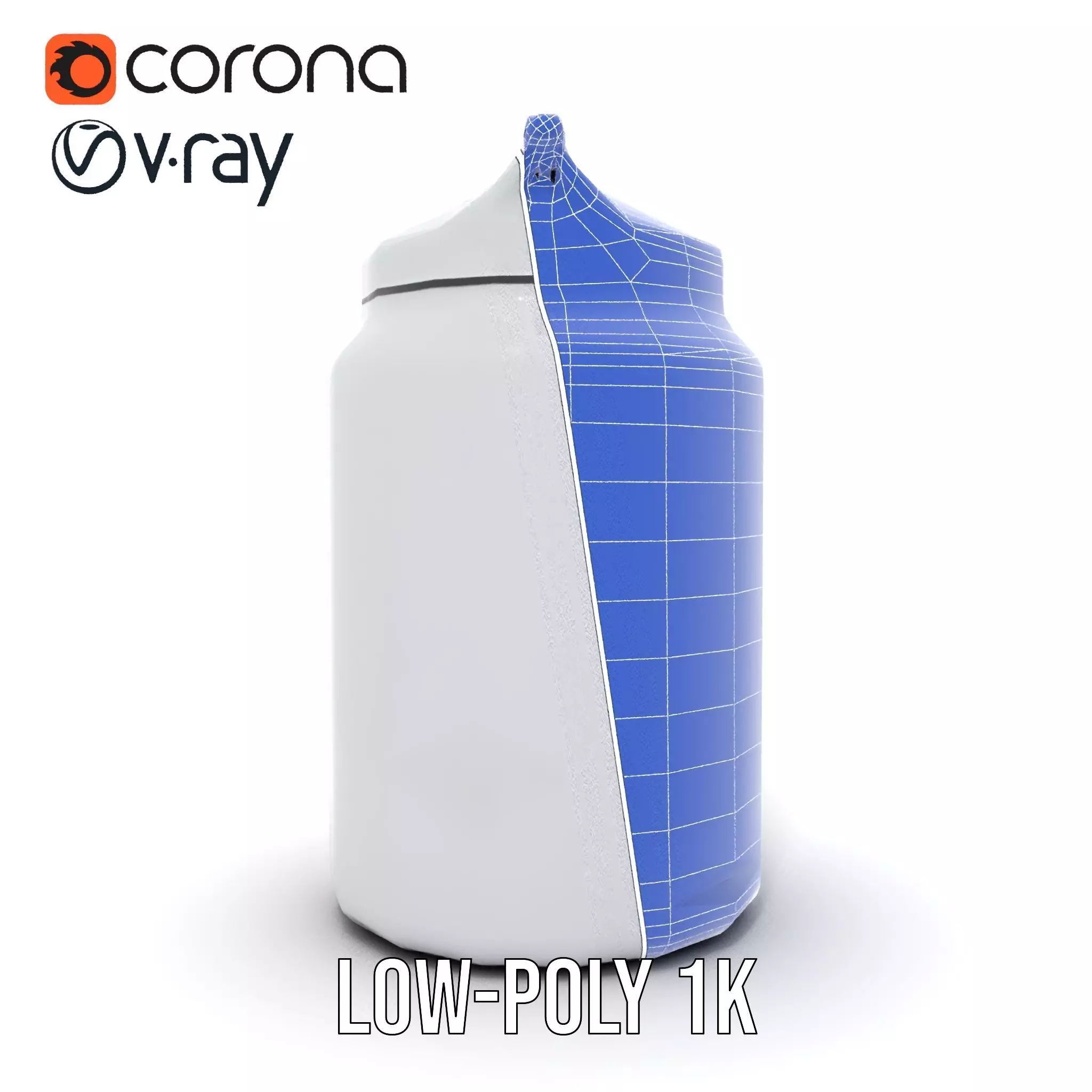 Sleek Steel Bottle model pack Low-poly 3D model_21