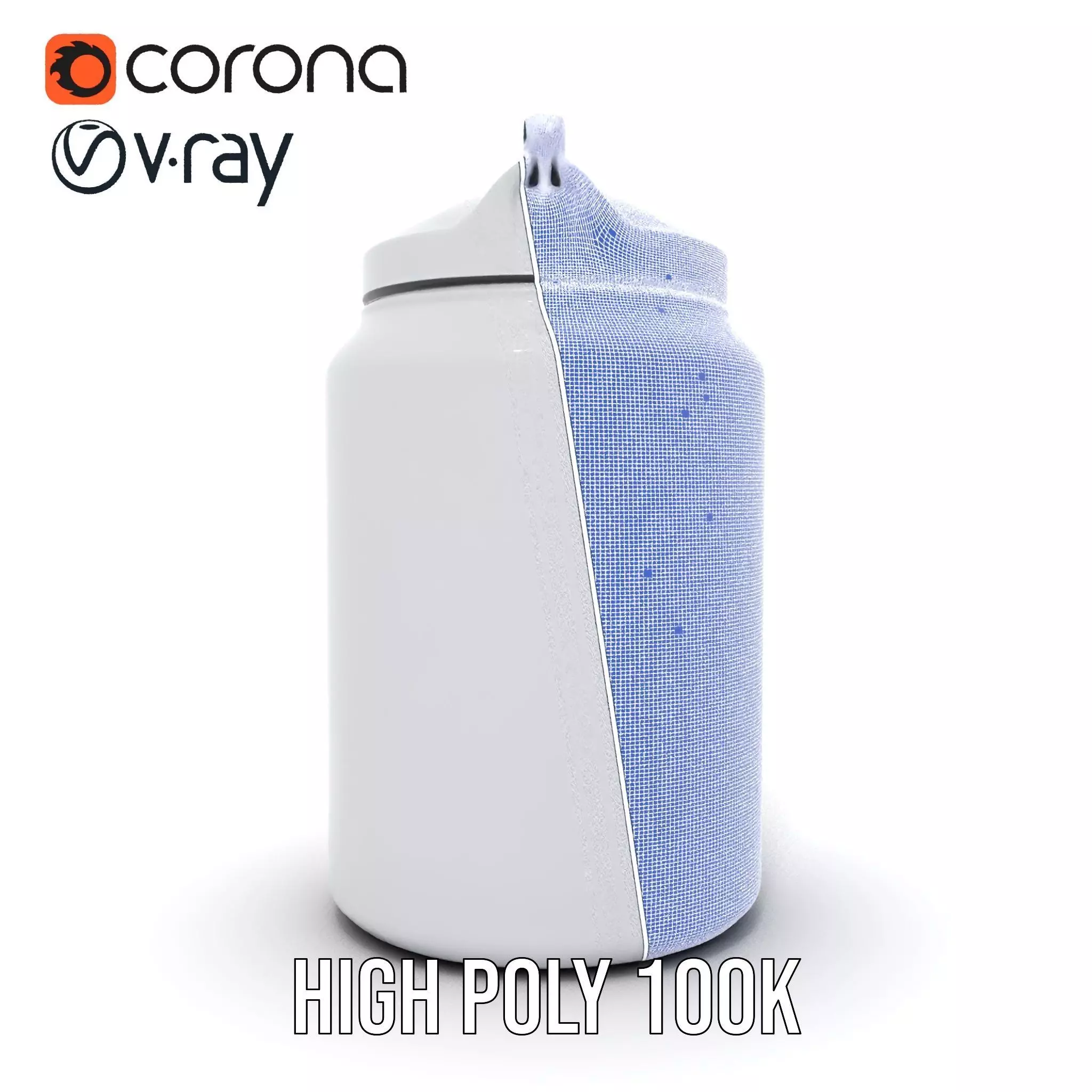 Sleek Steel Bottle model pack Low-poly 3D model_34