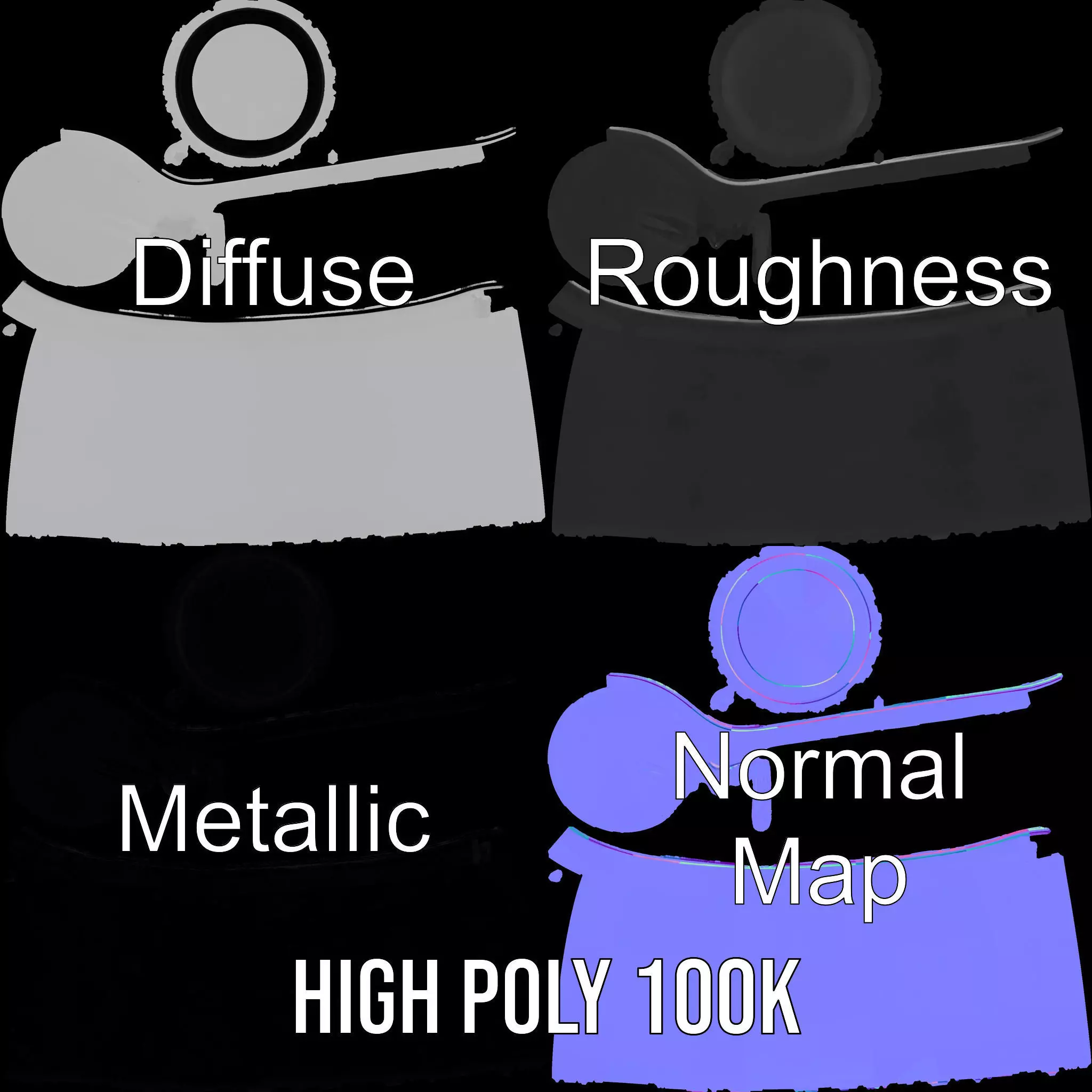 Sleek Steel Bottle model pack Low-poly 3D model_3