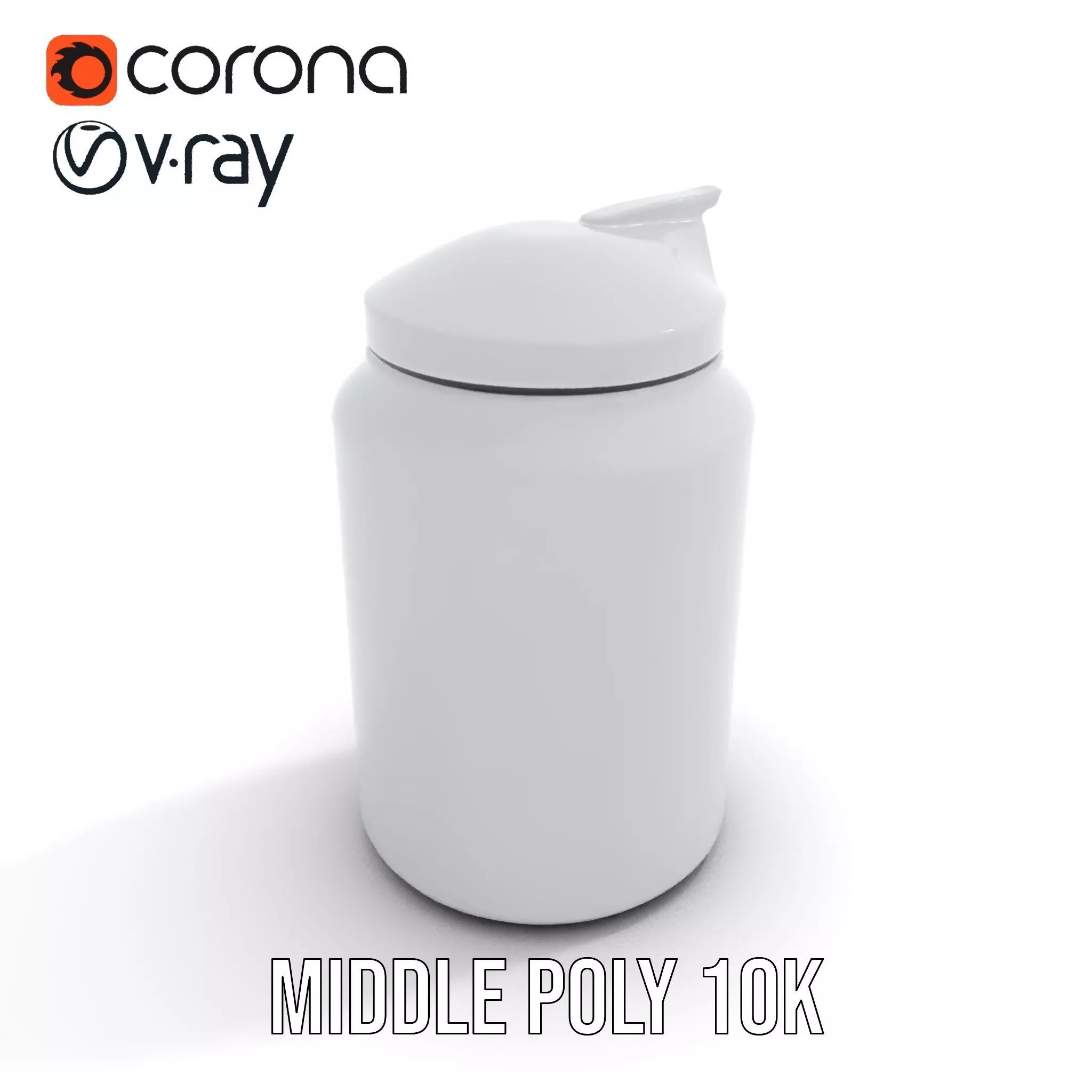 Sleek Steel Bottle model pack Low-poly 3D model_5