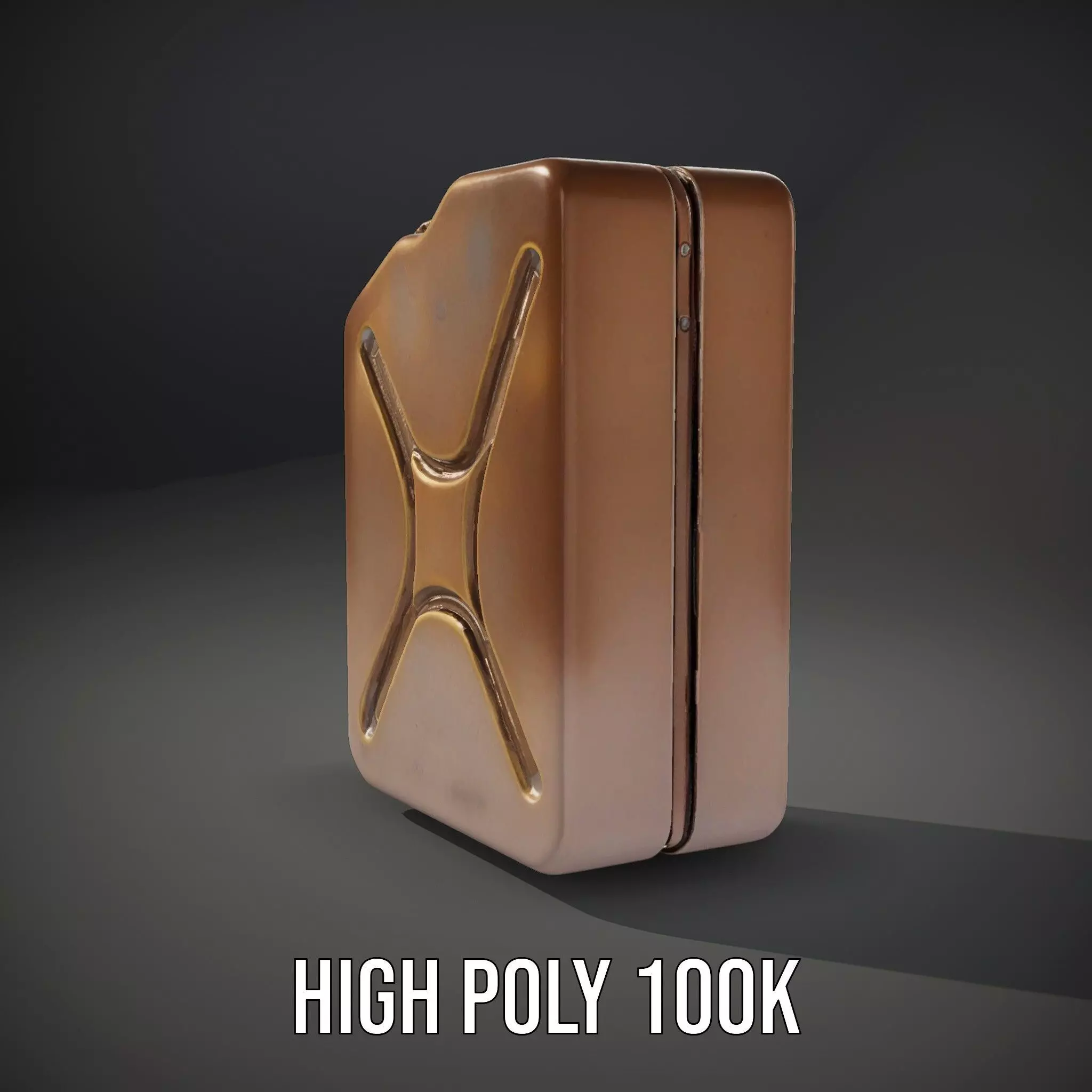 Vintage Bronze Jerry Can model pack Low-poly 3D model_8