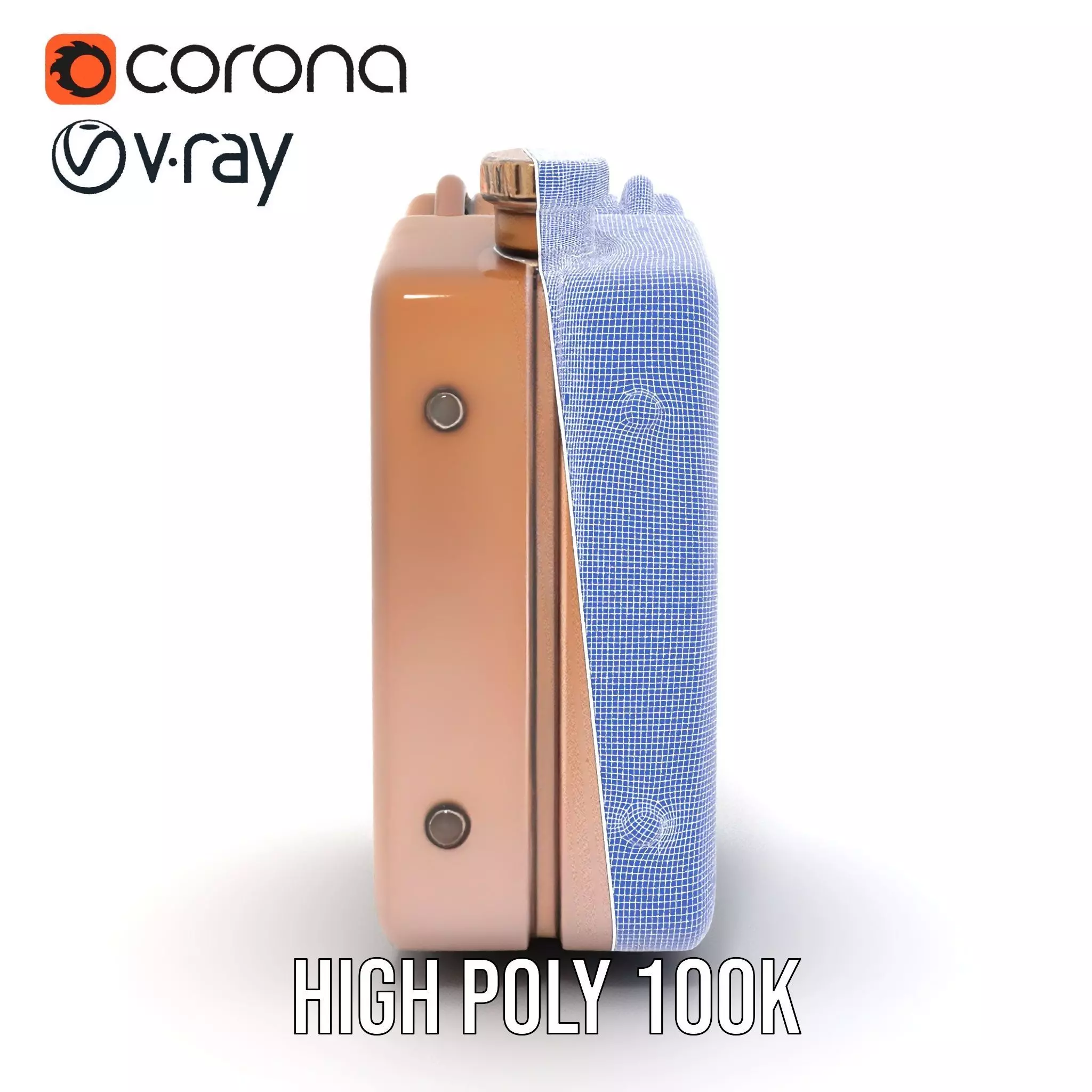 Vintage Bronze Jerry Can model pack Low-poly 3D model_32