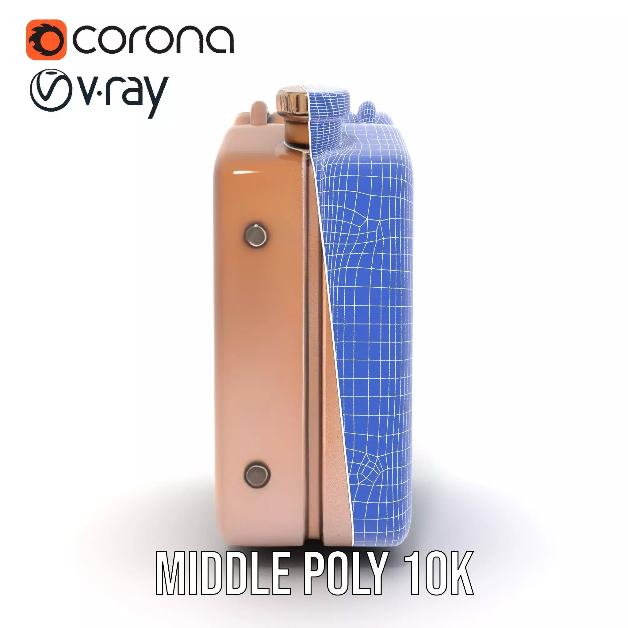 Vintage Bronze Jerry Can model pack Low-poly 3D model_29