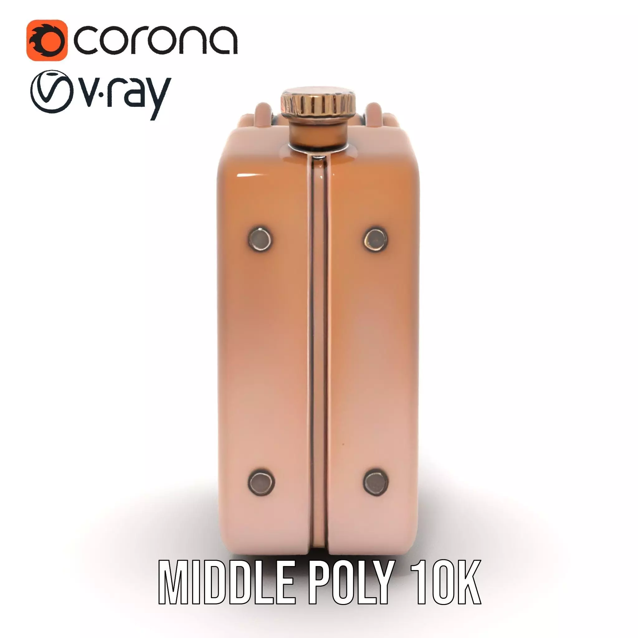 Vintage Bronze Jerry Can model pack Low-poly 3D model_13