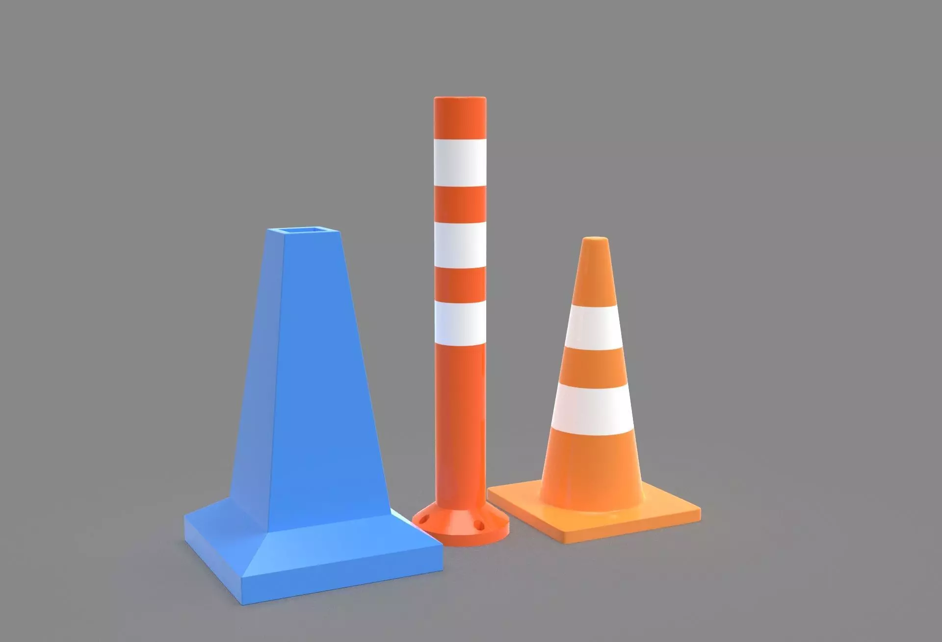 Traffic Cone 3D model_0