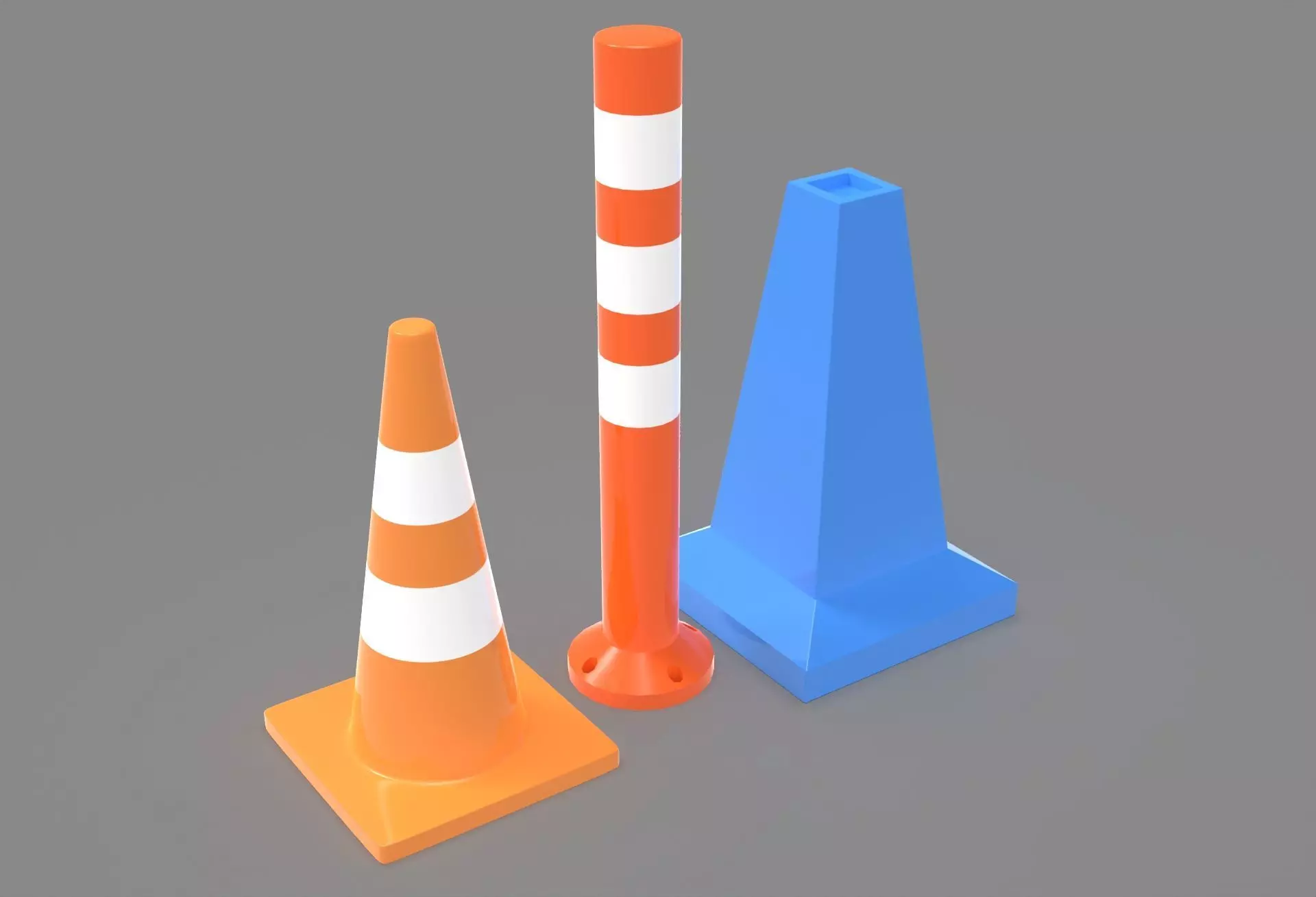 Traffic Cone 3D model_4