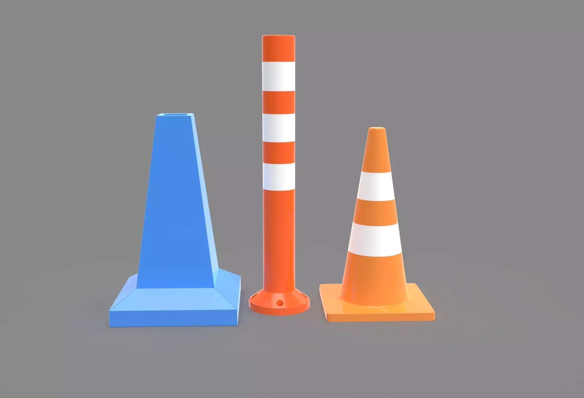 Traffic Cone 3D model_3