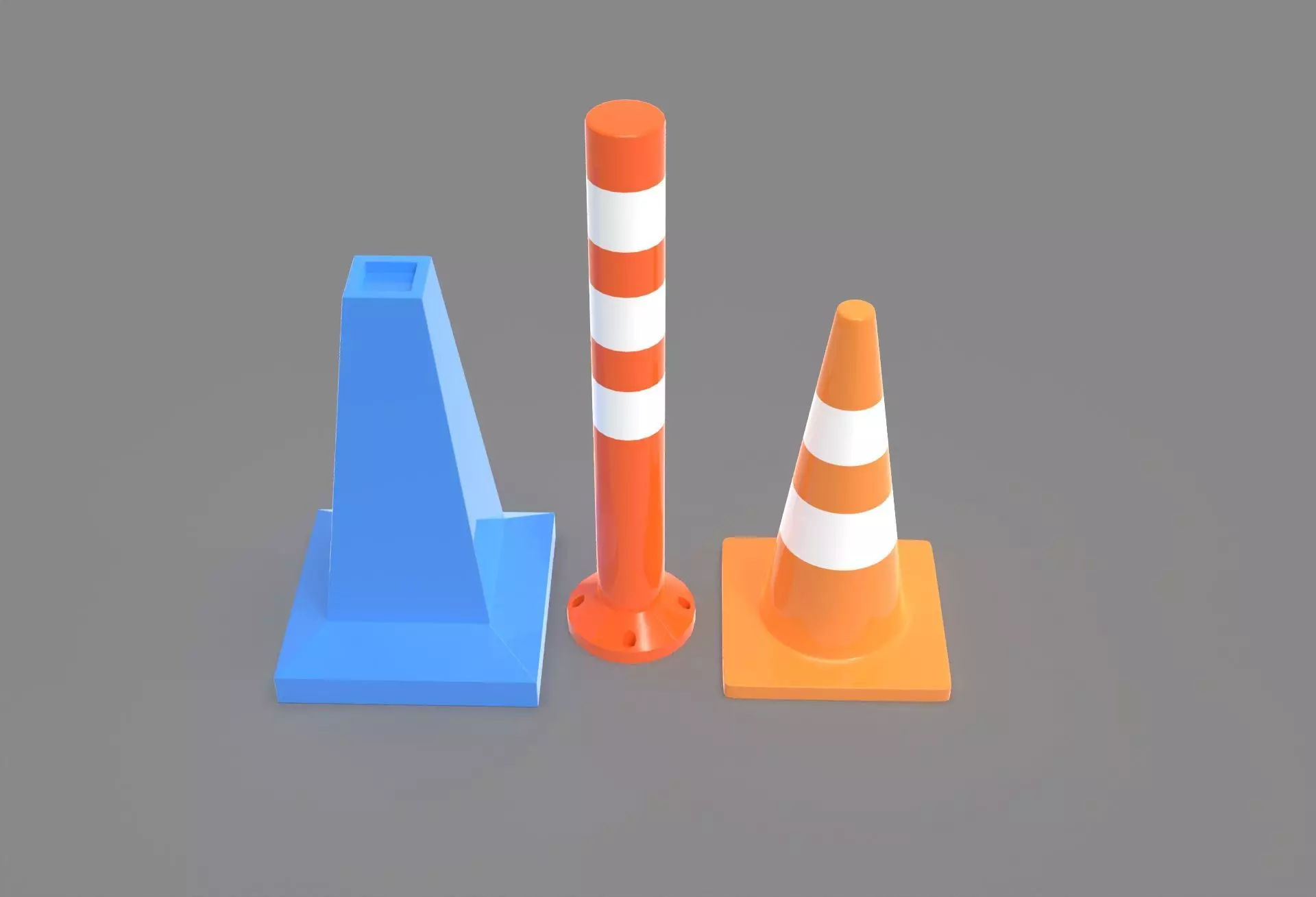 Traffic Cone 3D model_2