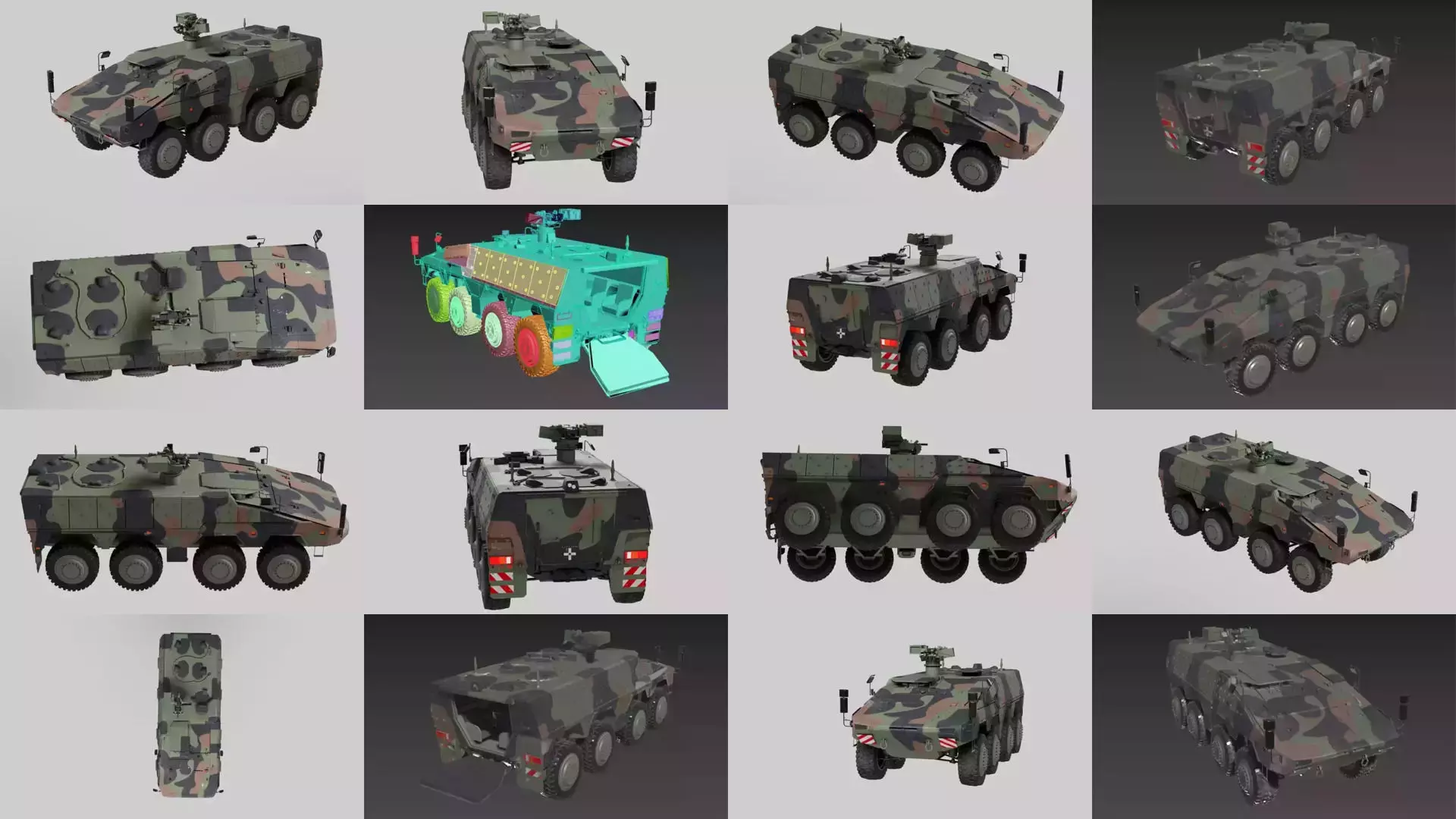 Armoured Vehicle Sets 3D Model Collection_1