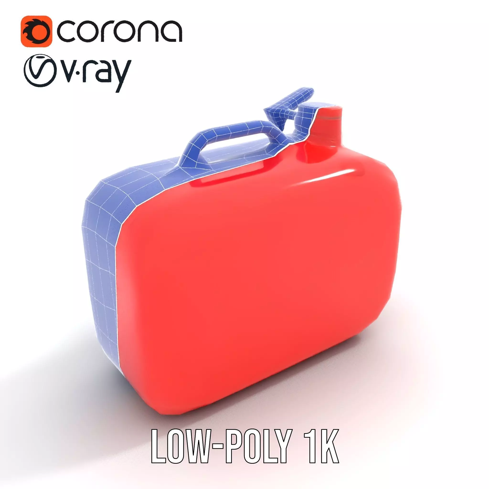 Red Metal Canister model pack Low-poly 3D model_17