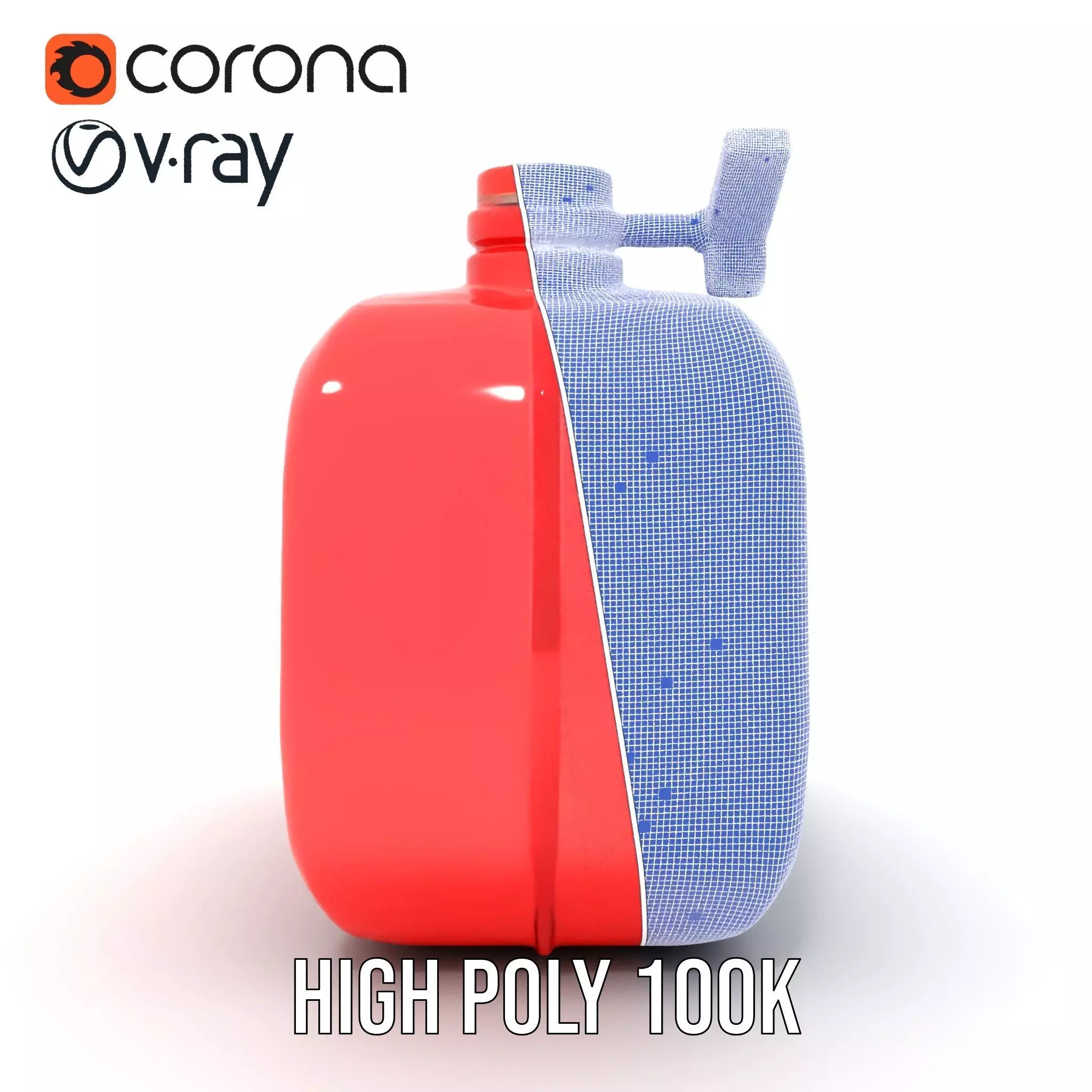 Red Metal Canister model pack Low-poly 3D model_33