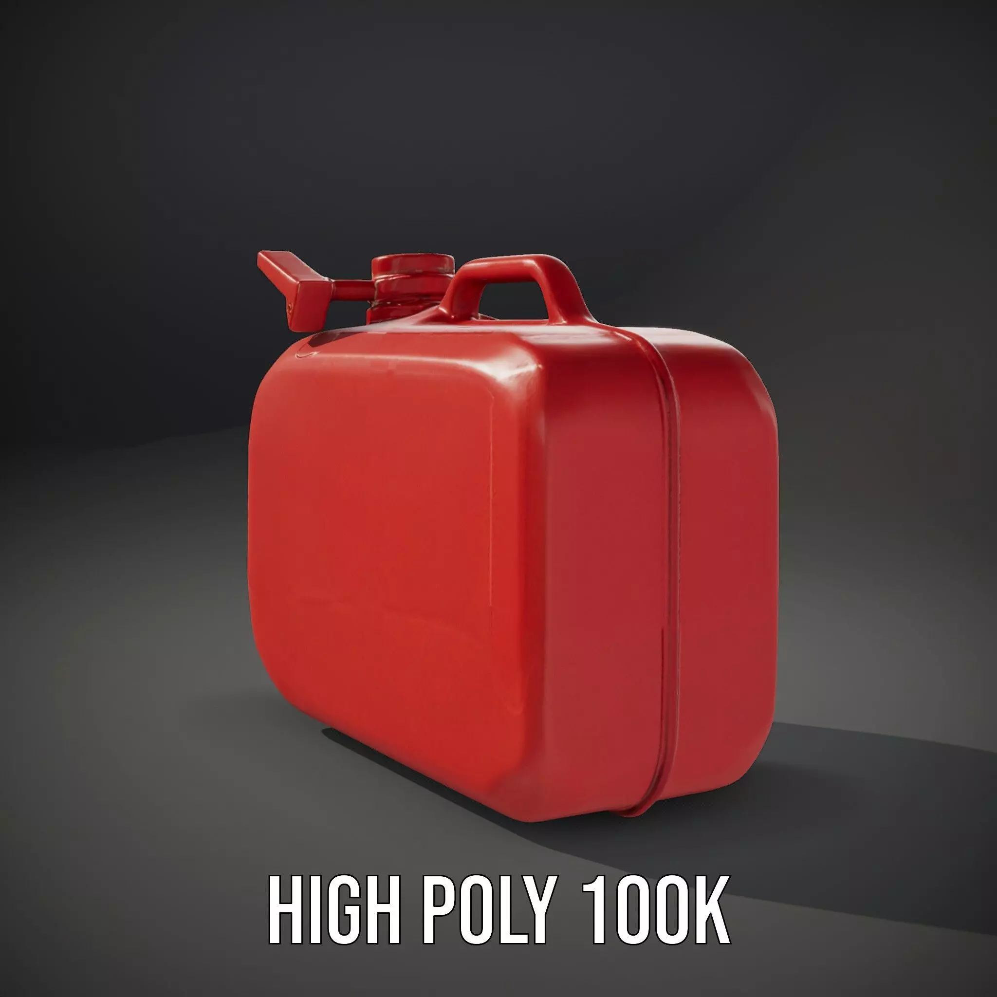 Red Metal Canister model pack Low-poly 3D model_10