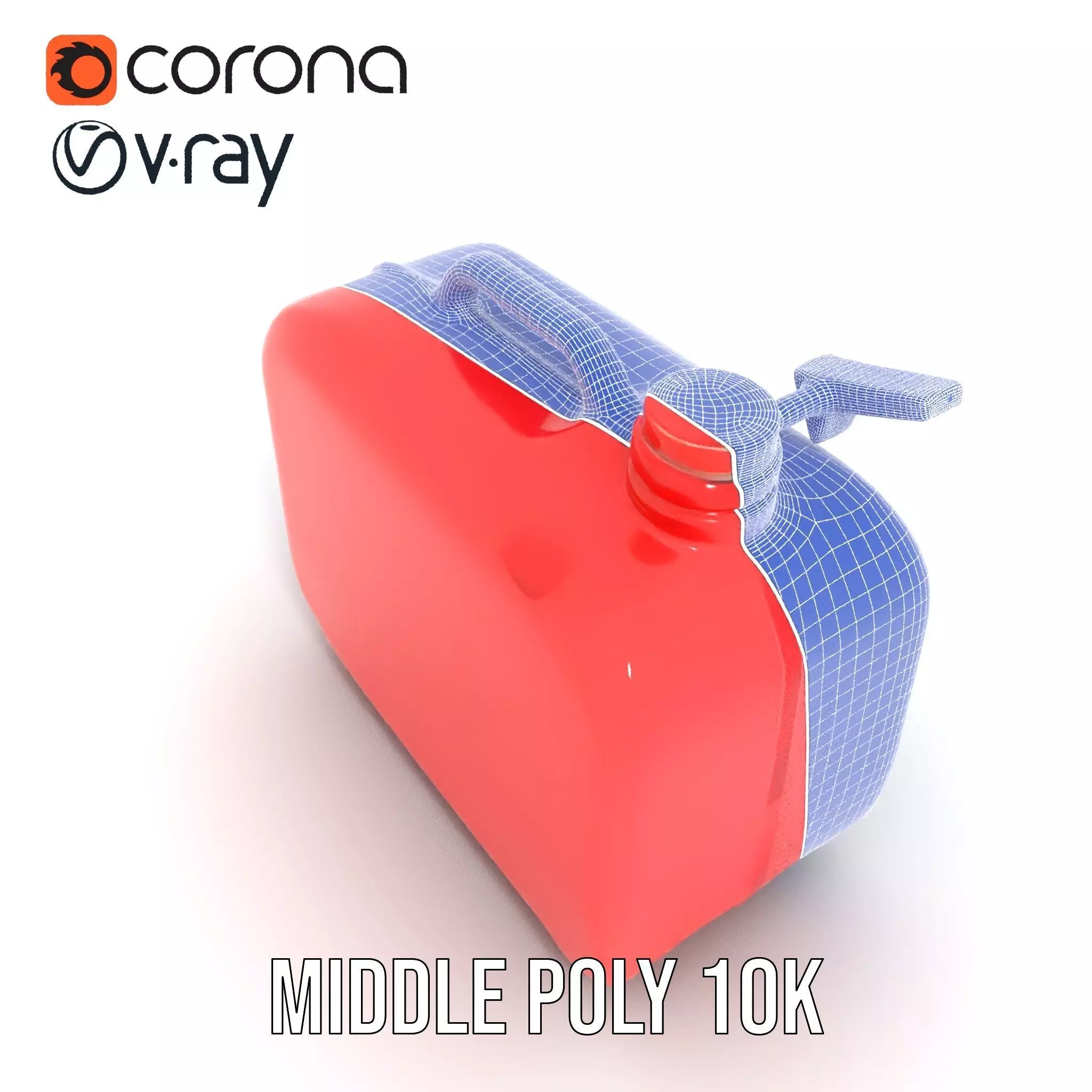 Red Metal Canister model pack Low-poly 3D model_21