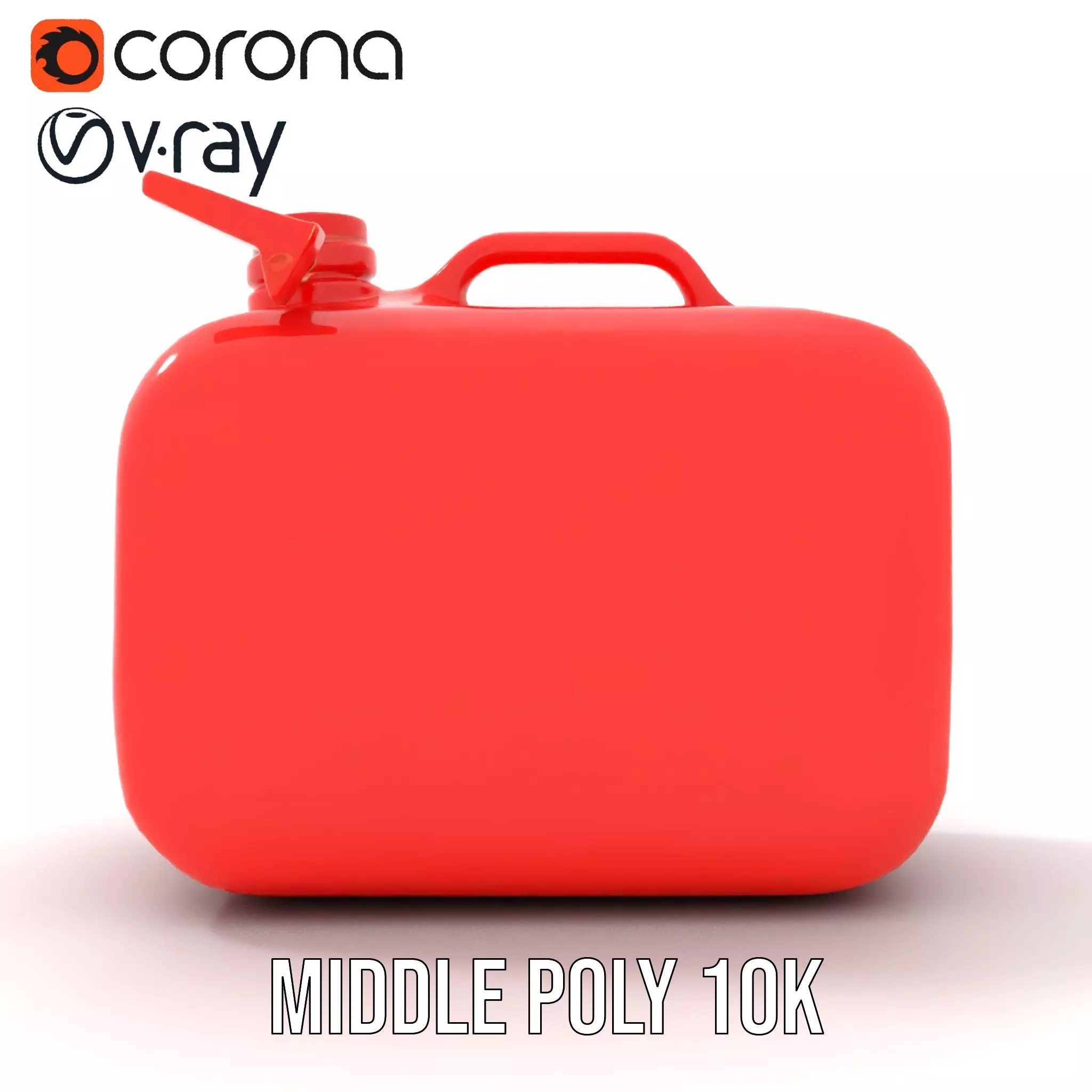 Red Metal Canister model pack Low-poly 3D model_6