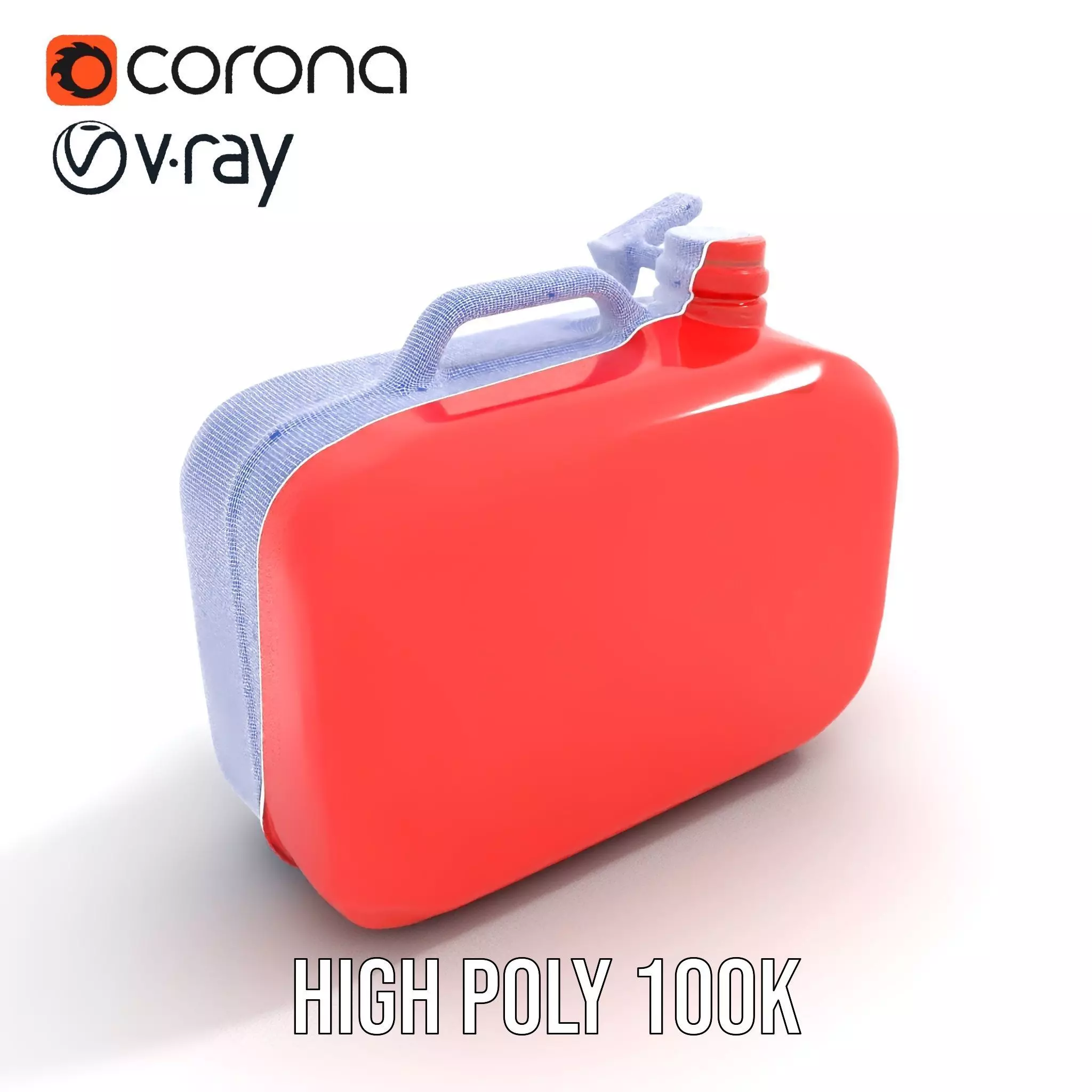 Red Metal Canister model pack Low-poly 3D model_31