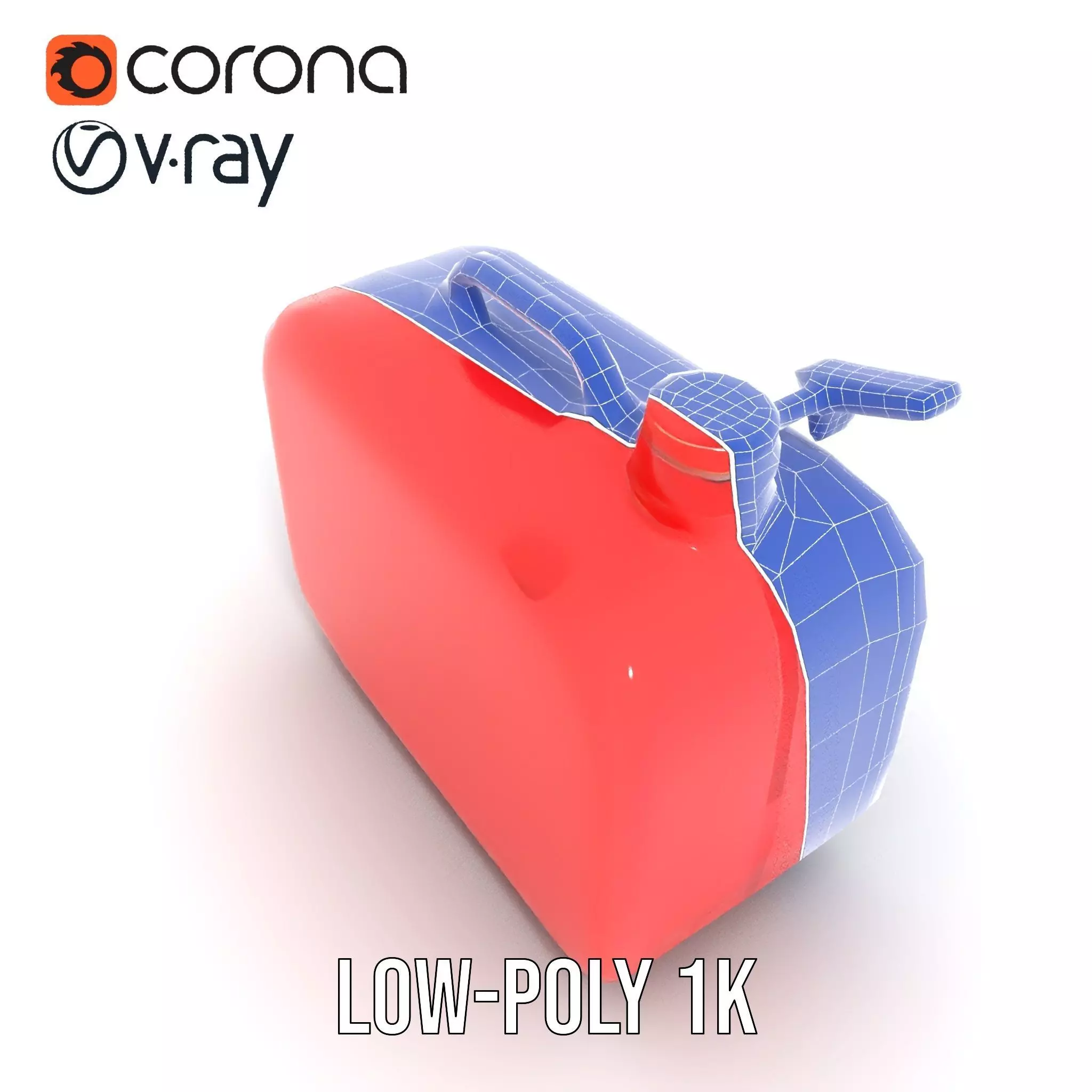 Red Metal Canister model pack Low-poly 3D model_28