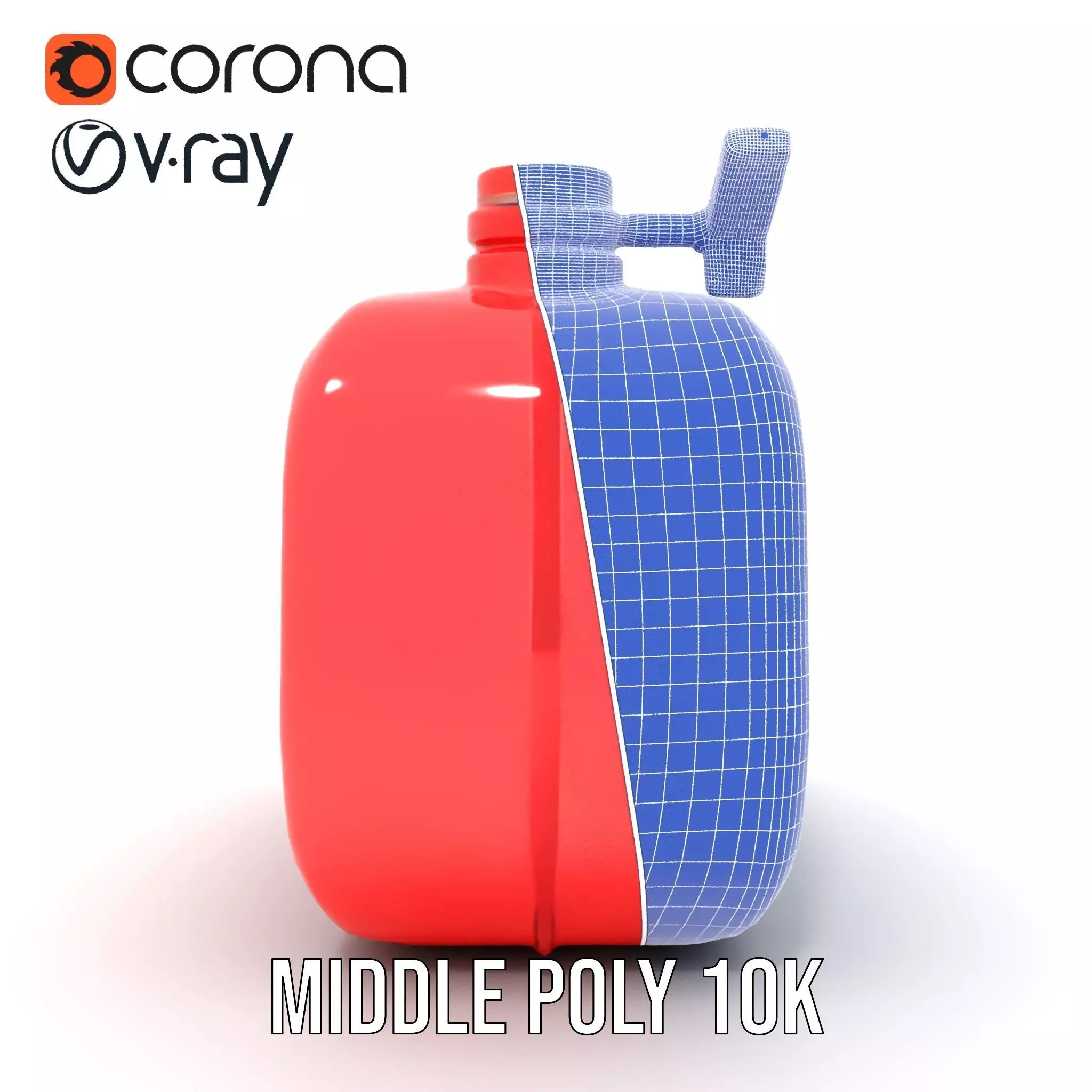 Red Metal Canister model pack Low-poly 3D model_27