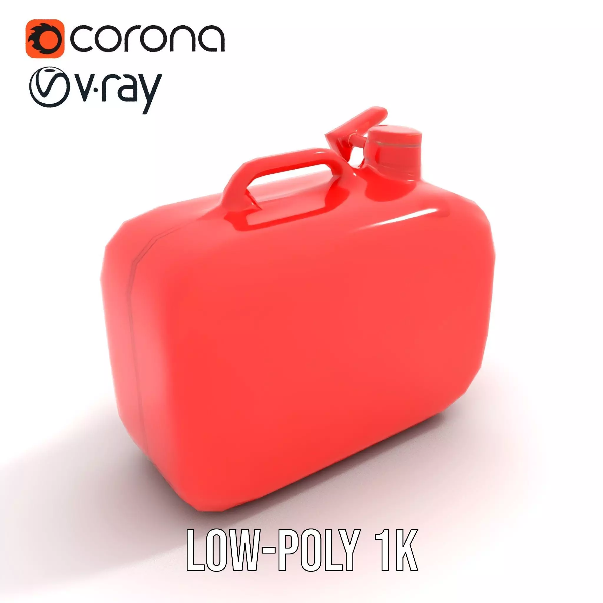 Red Metal Canister model pack Low-poly 3D model_14