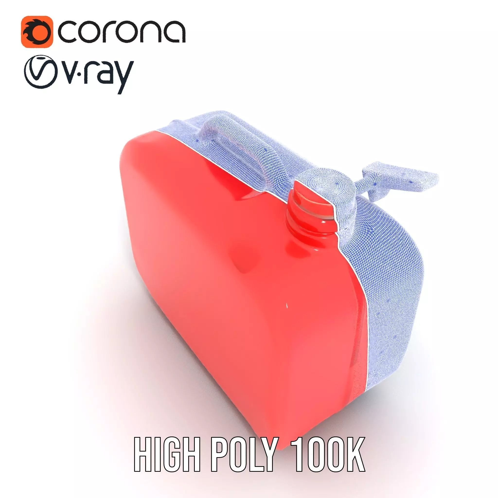 Red Metal Canister model pack Low-poly 3D model_34