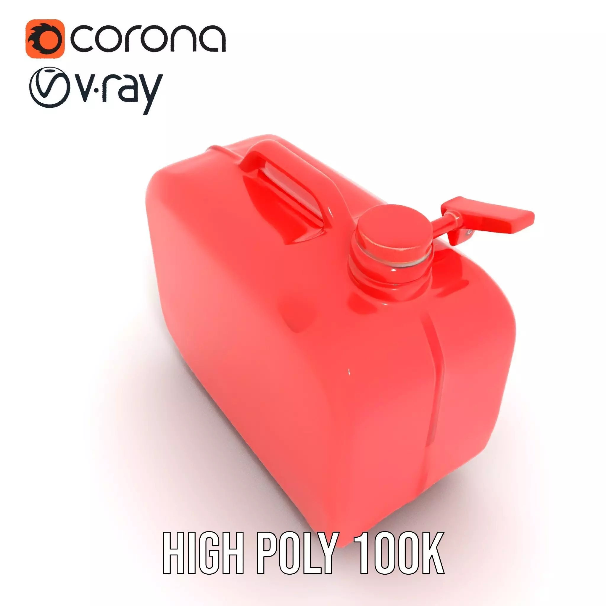 Red Metal Canister model pack Low-poly 3D model_23