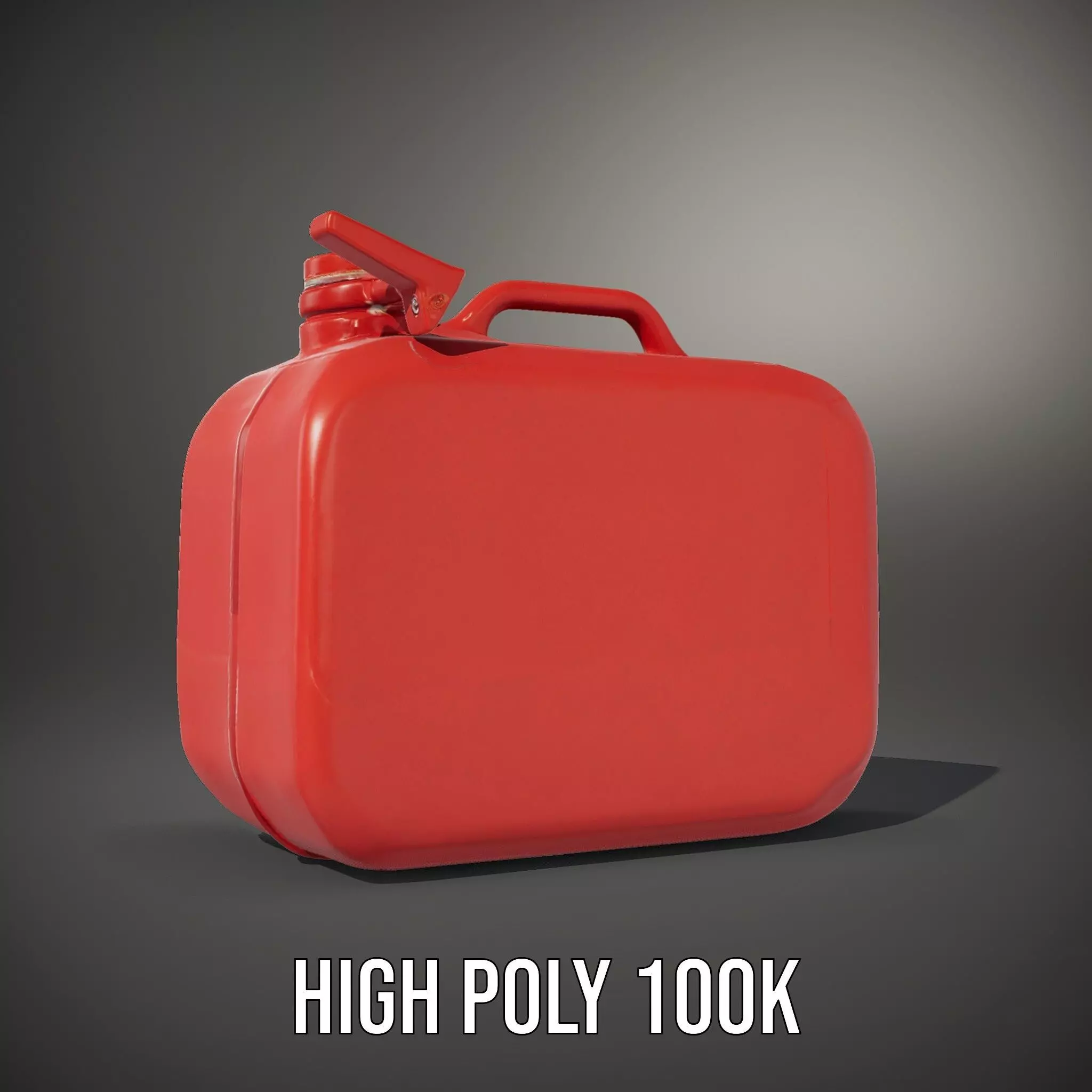 Red Metal Canister model pack Low-poly 3D model_8