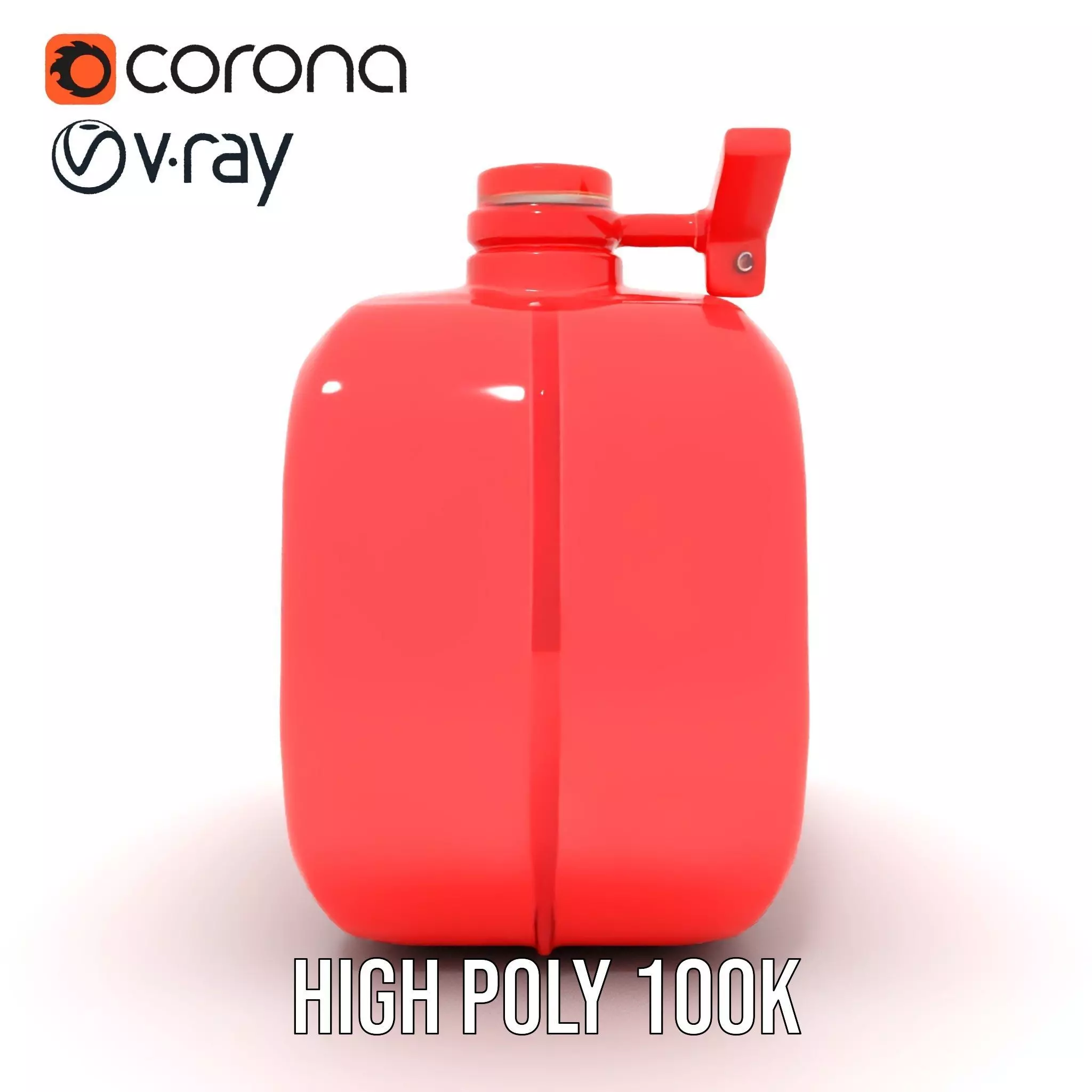 Red Metal Canister model pack Low-poly 3D model_15