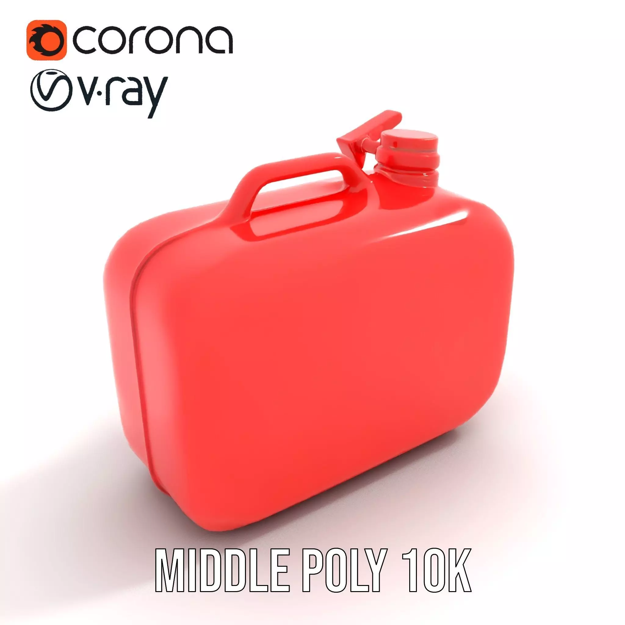 Red Metal Canister model pack Low-poly 3D model_11