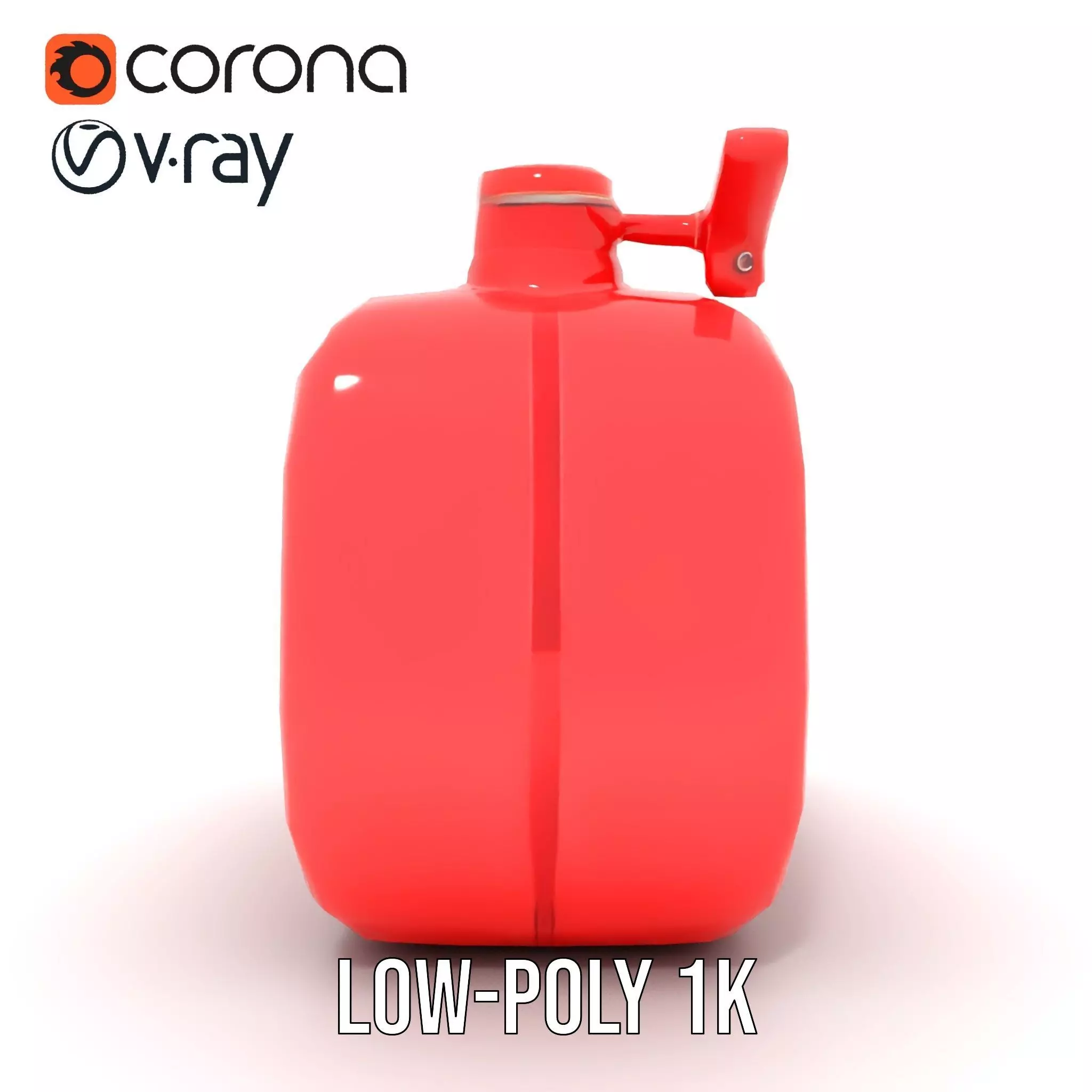 Red Metal Canister model pack Low-poly 3D model_22