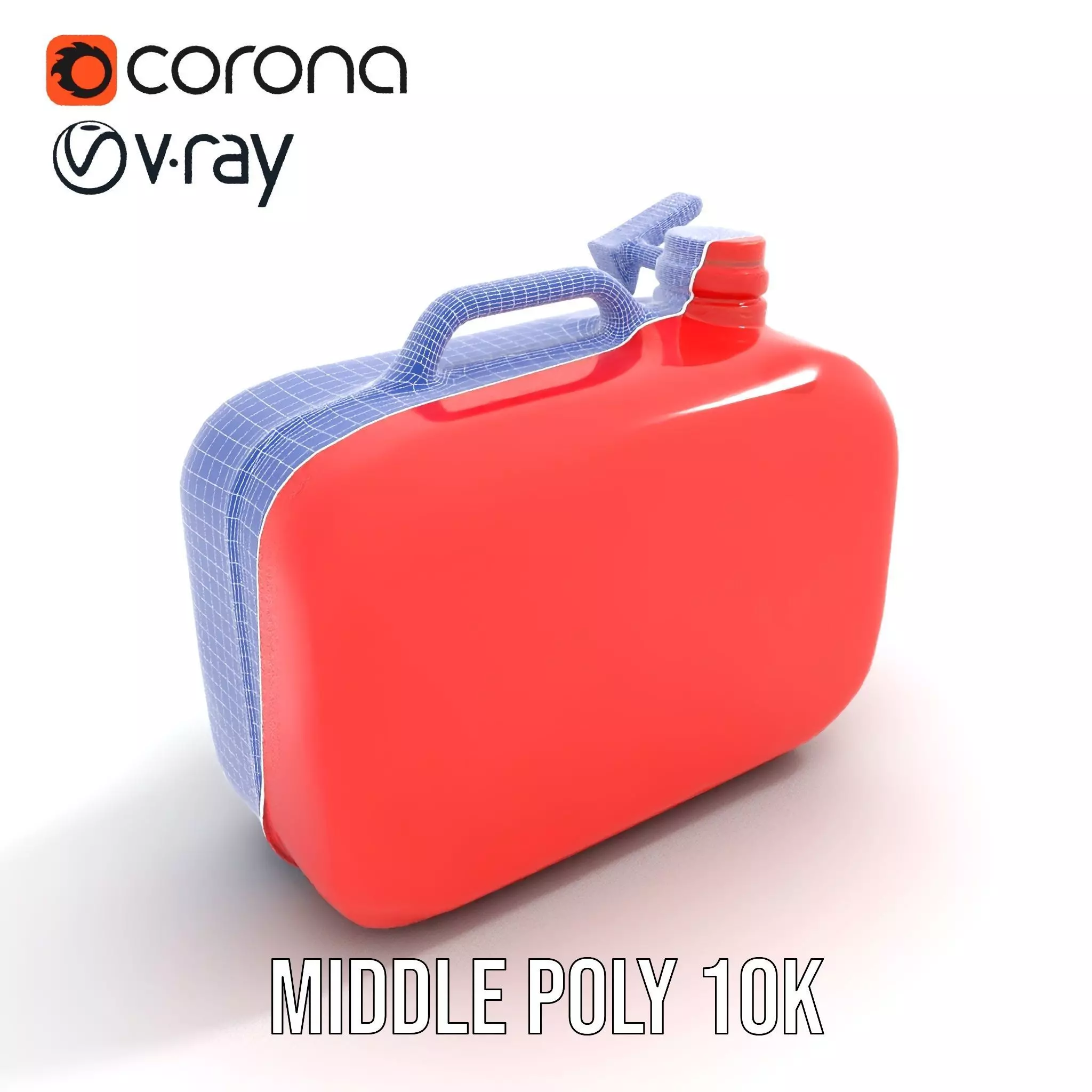 Red Metal Canister model pack Low-poly 3D model_24